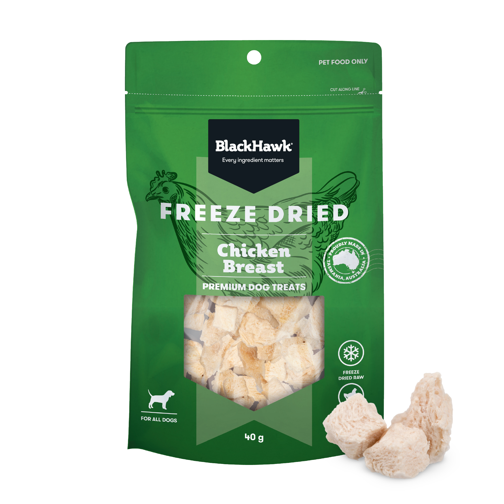 Black Hawk Freeze Dried Chicken Breast Dog Treat 40g
