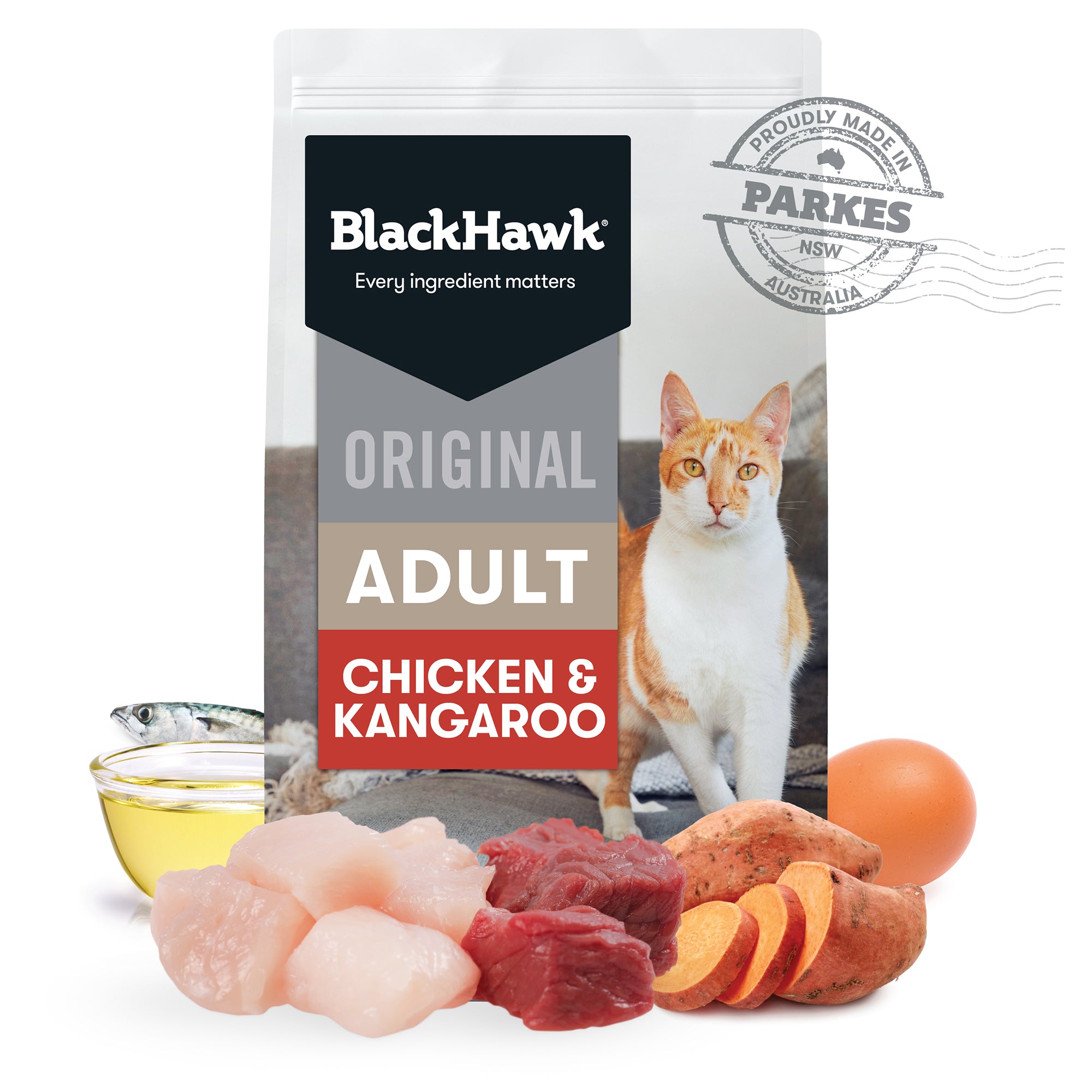 Black Hawk Original Adult Chicken and Kangaroo Dry Cat Food 4kg