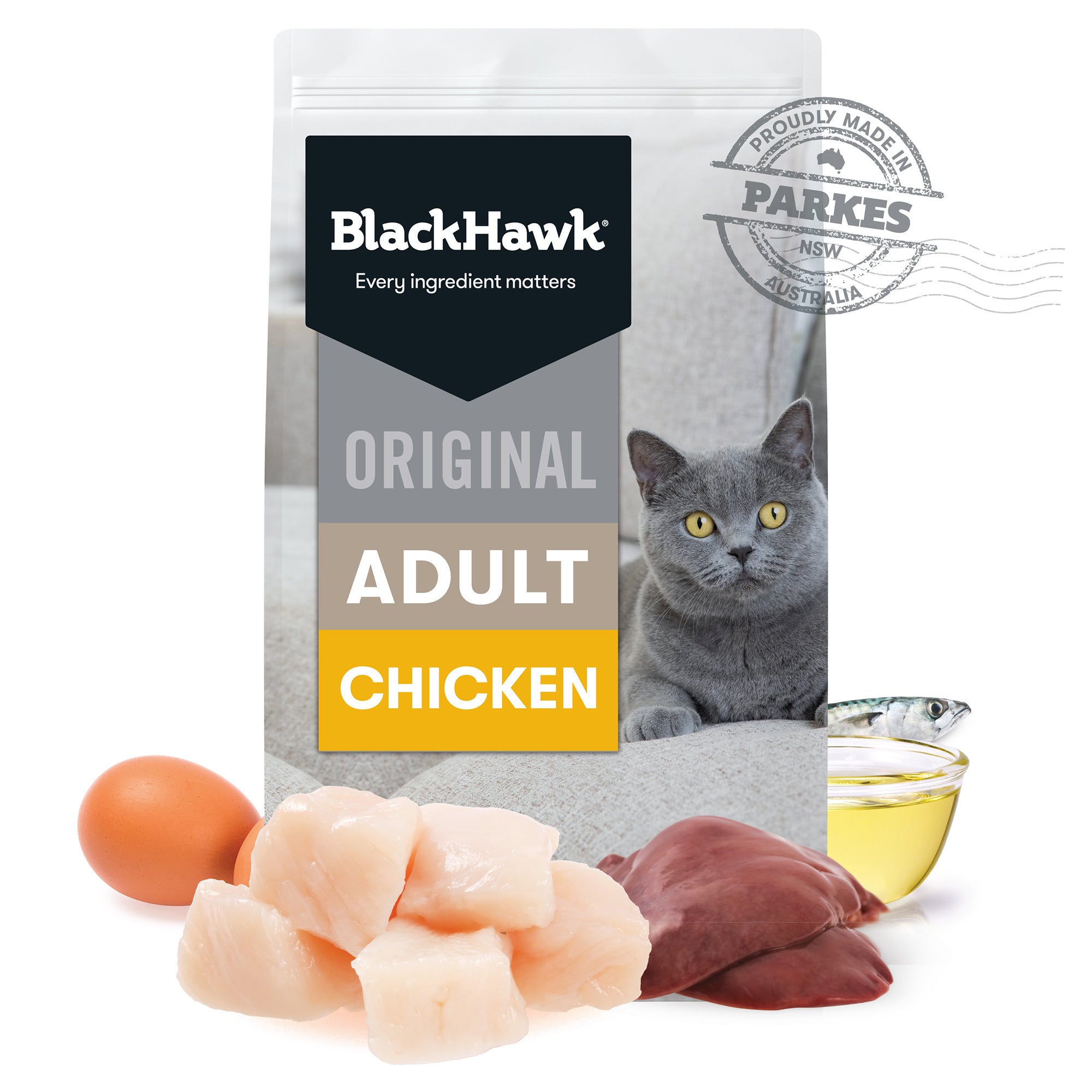Black Hawk Original Adult Chicken Dry Cat Food 4kg