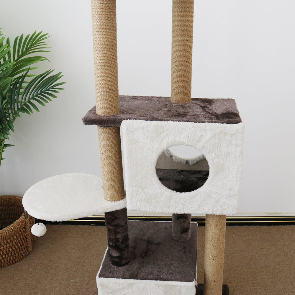 CATIO Deluxe Multi-Function Three Level Dual Cat Scratching Tree