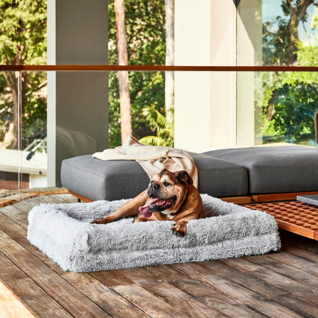 Dazy Dog Bed Cover Shag Grey