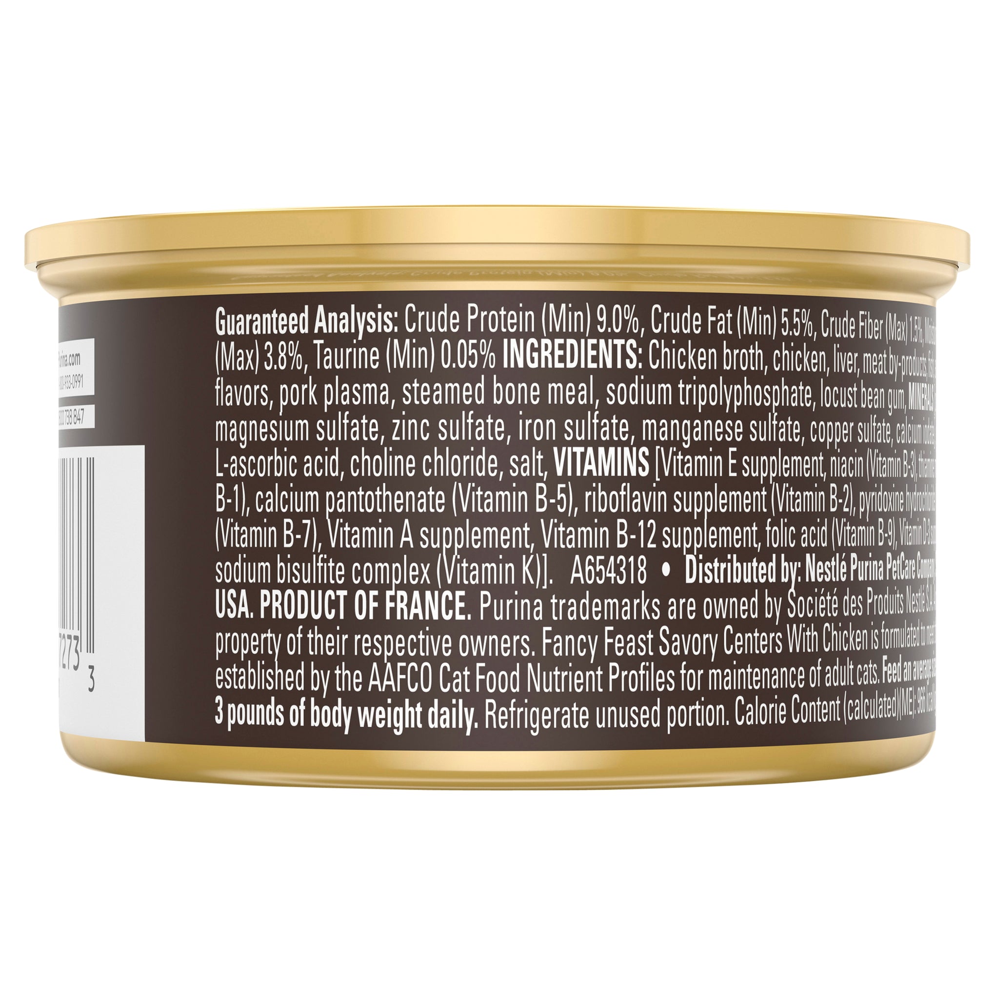 Fancy Feast Savoury Centers Pate With Chicken And Gourmet Gravy Center Adult Wet Cat Food 85g x 48