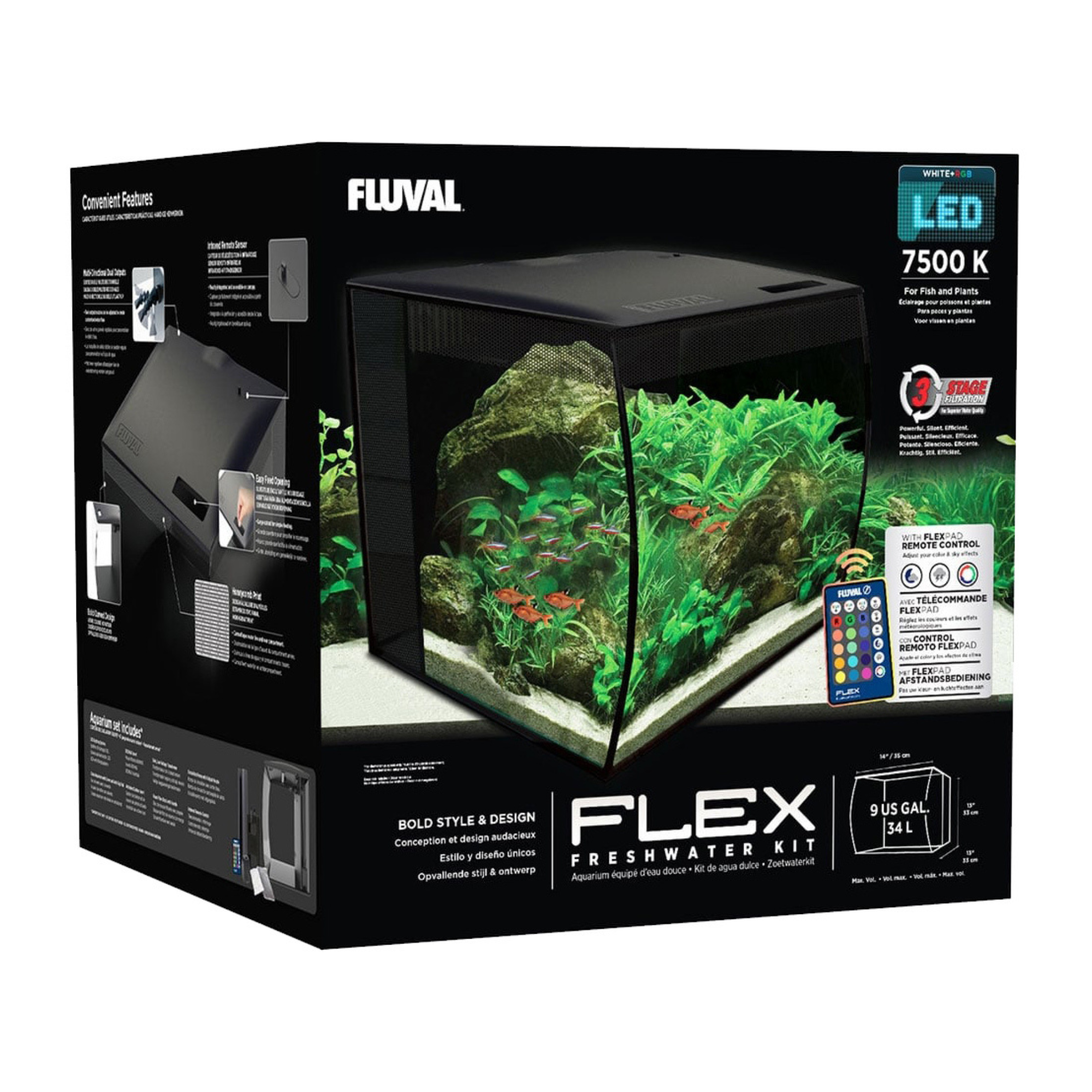 Fluval Flex Aquarium Black