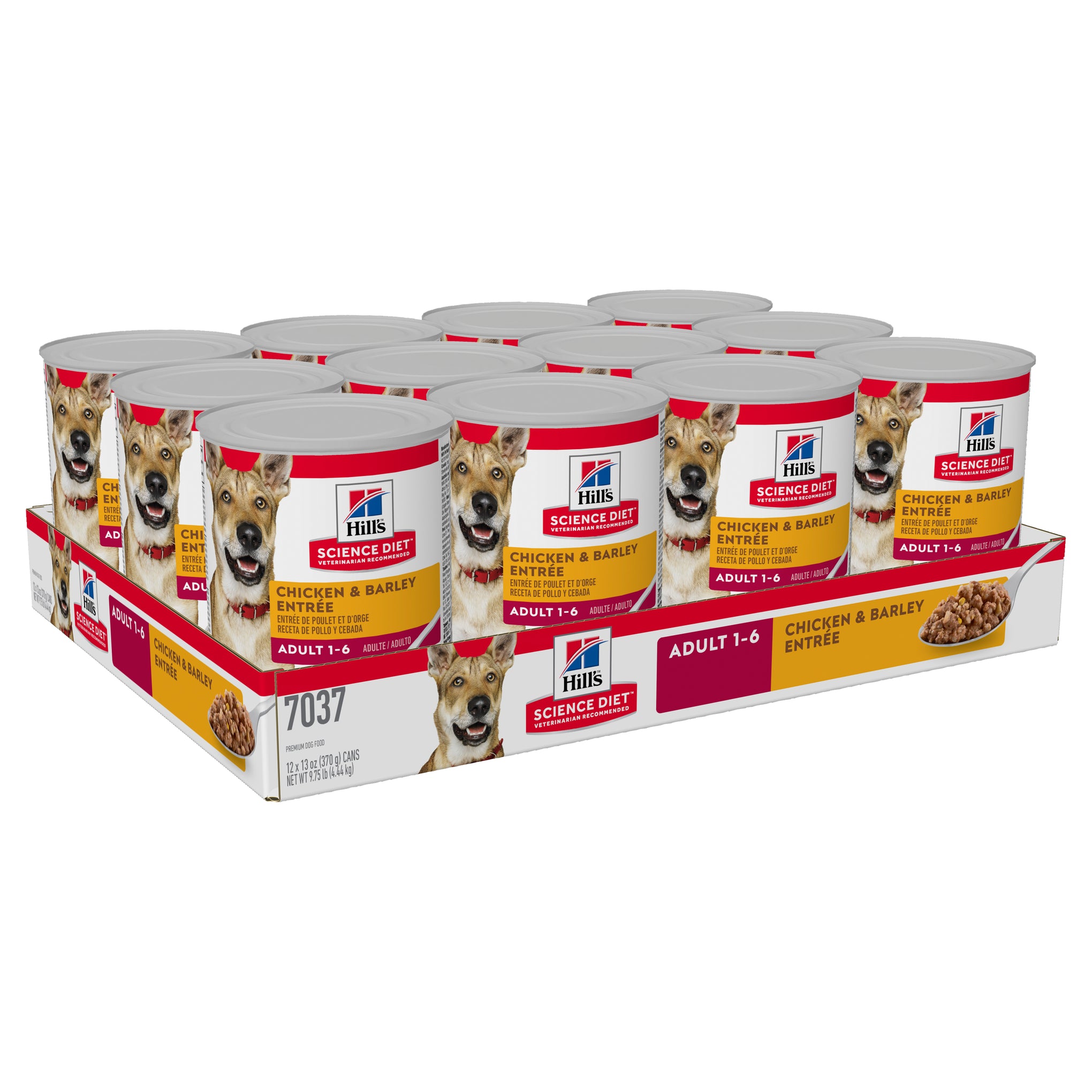 Hill's Science Diet Adult Chicken & Barley Canned Dog Food 370g x 12