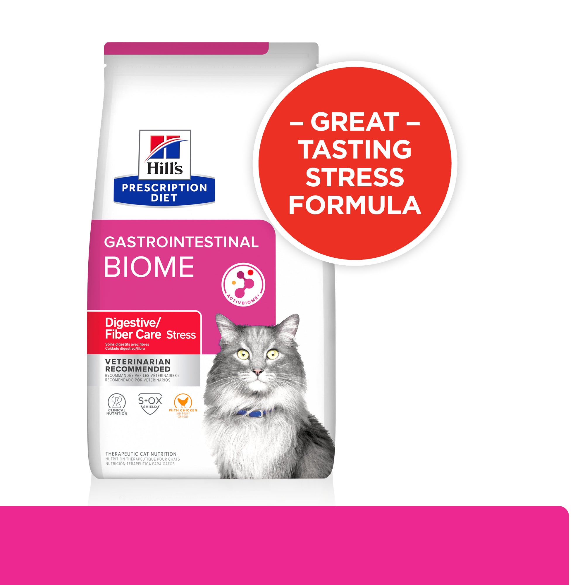 Hill's Prescription Diet Gastrointestinal Biome Stress Digestive/Fibre Care Dry Cat Food 1.8kg