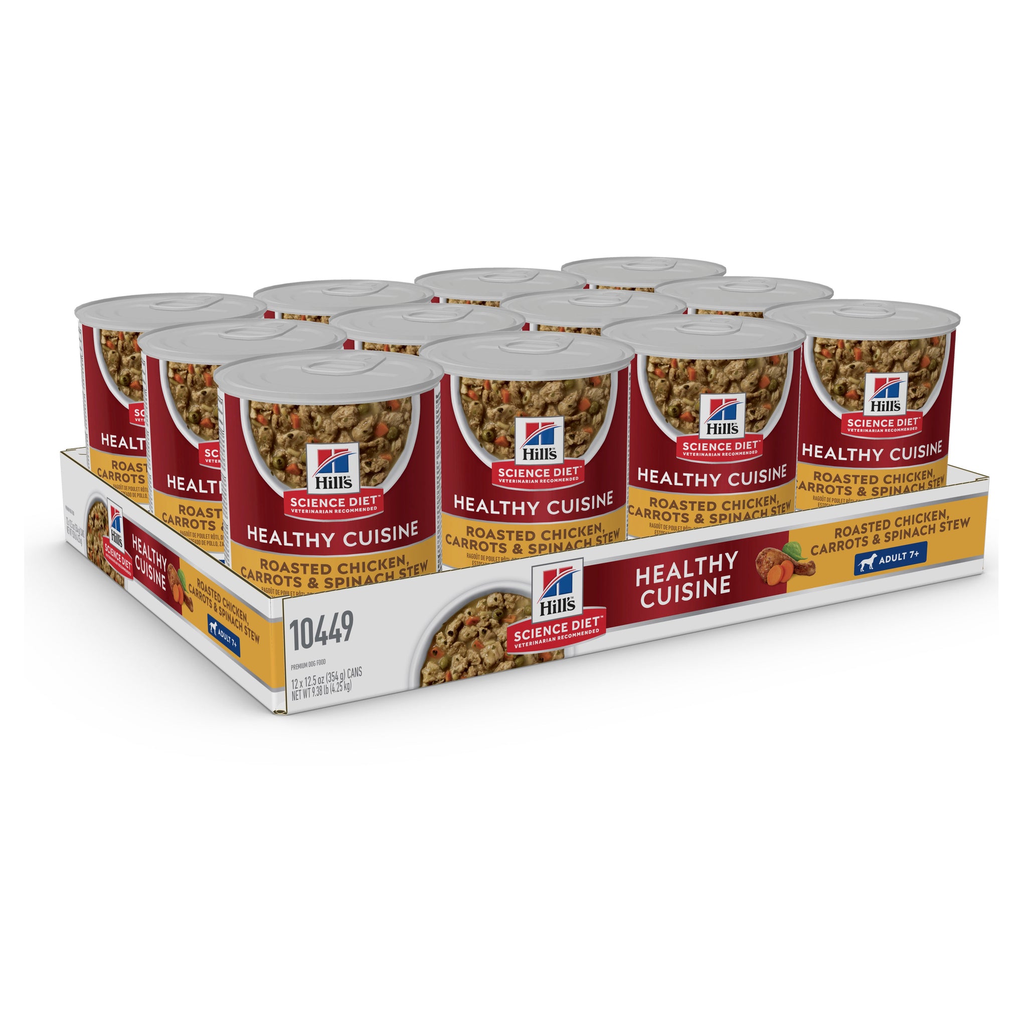 Hill's Science Diet Adult 7+ Chicken & Carrot Stew Canned Dog Food 354g x 12