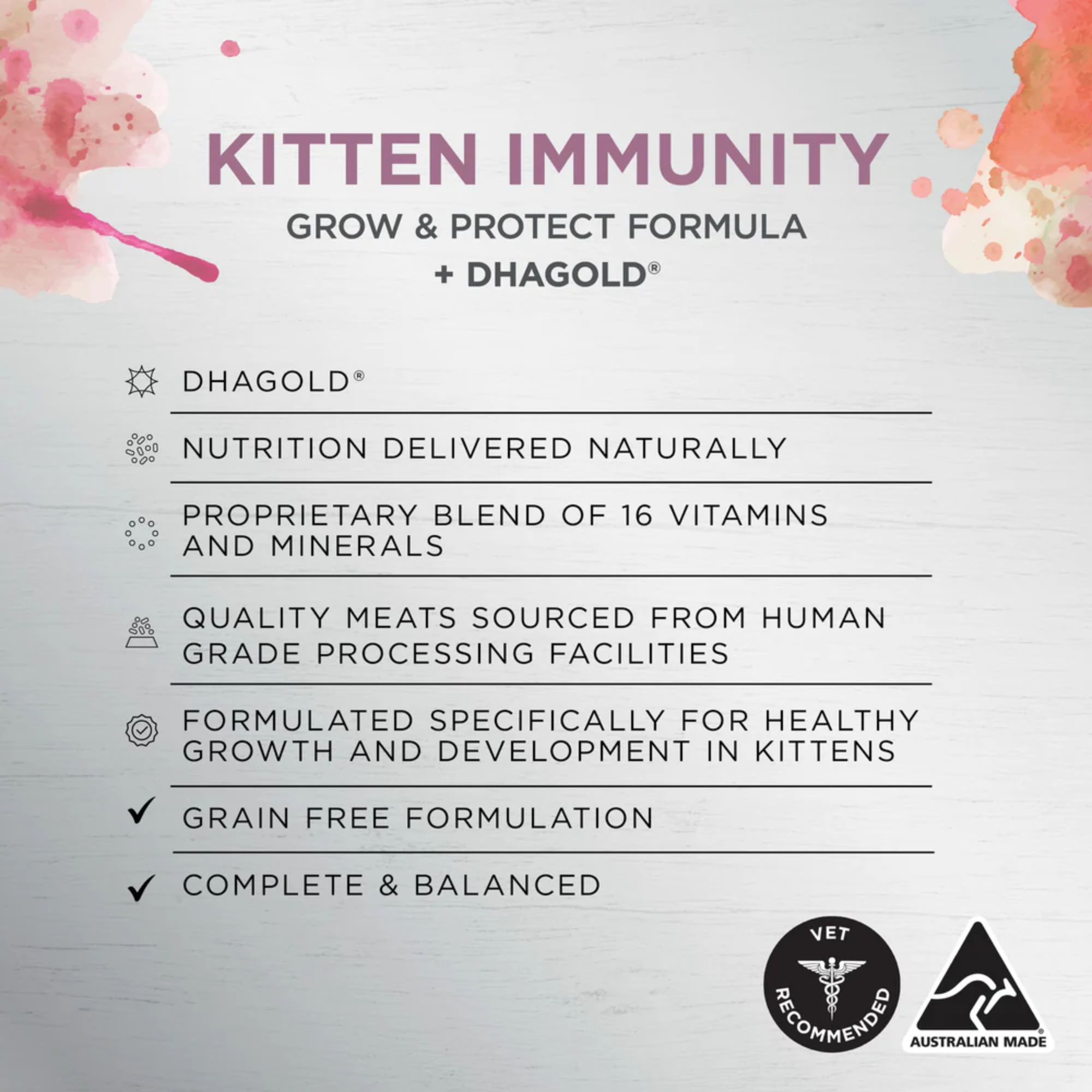 Ivory Coat Inspired By Raw Immunity Chicken Wet Kitten Food 85g x 12