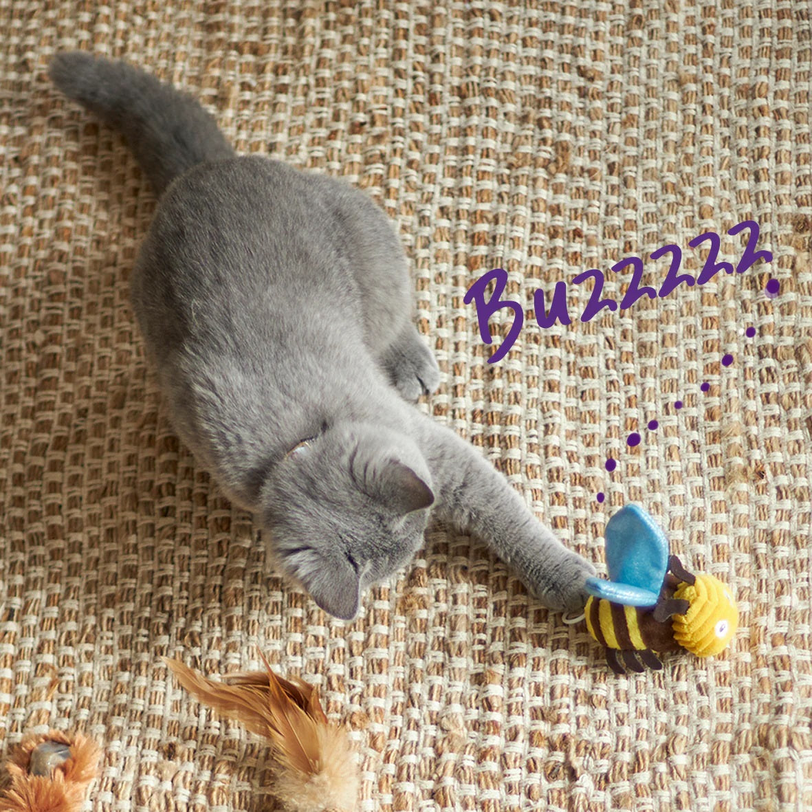 Kazoo Buzzing Bee Cat Toy