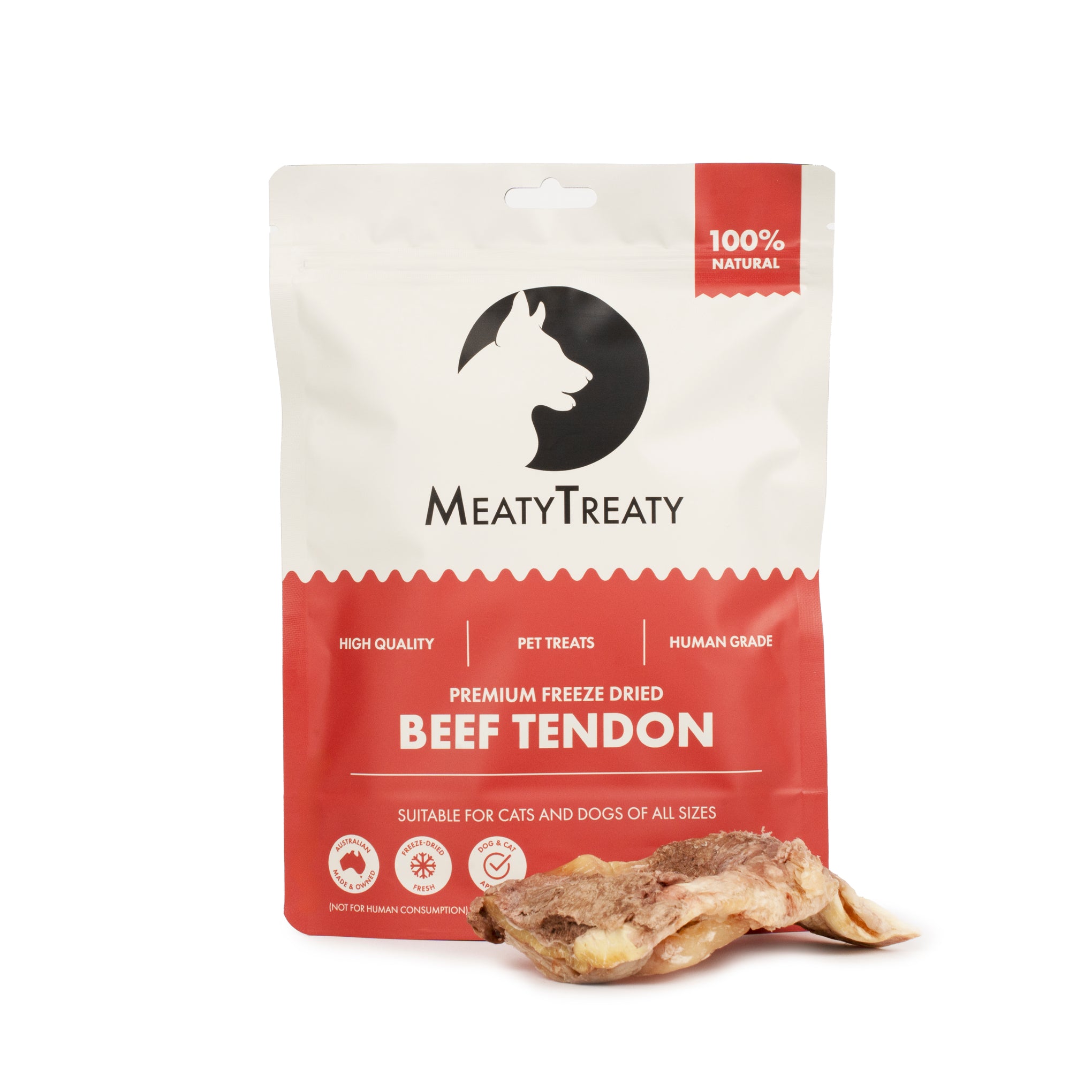 Meaty Treaty Australian Freeze Dried Beef Tendon Dog Treats 70g