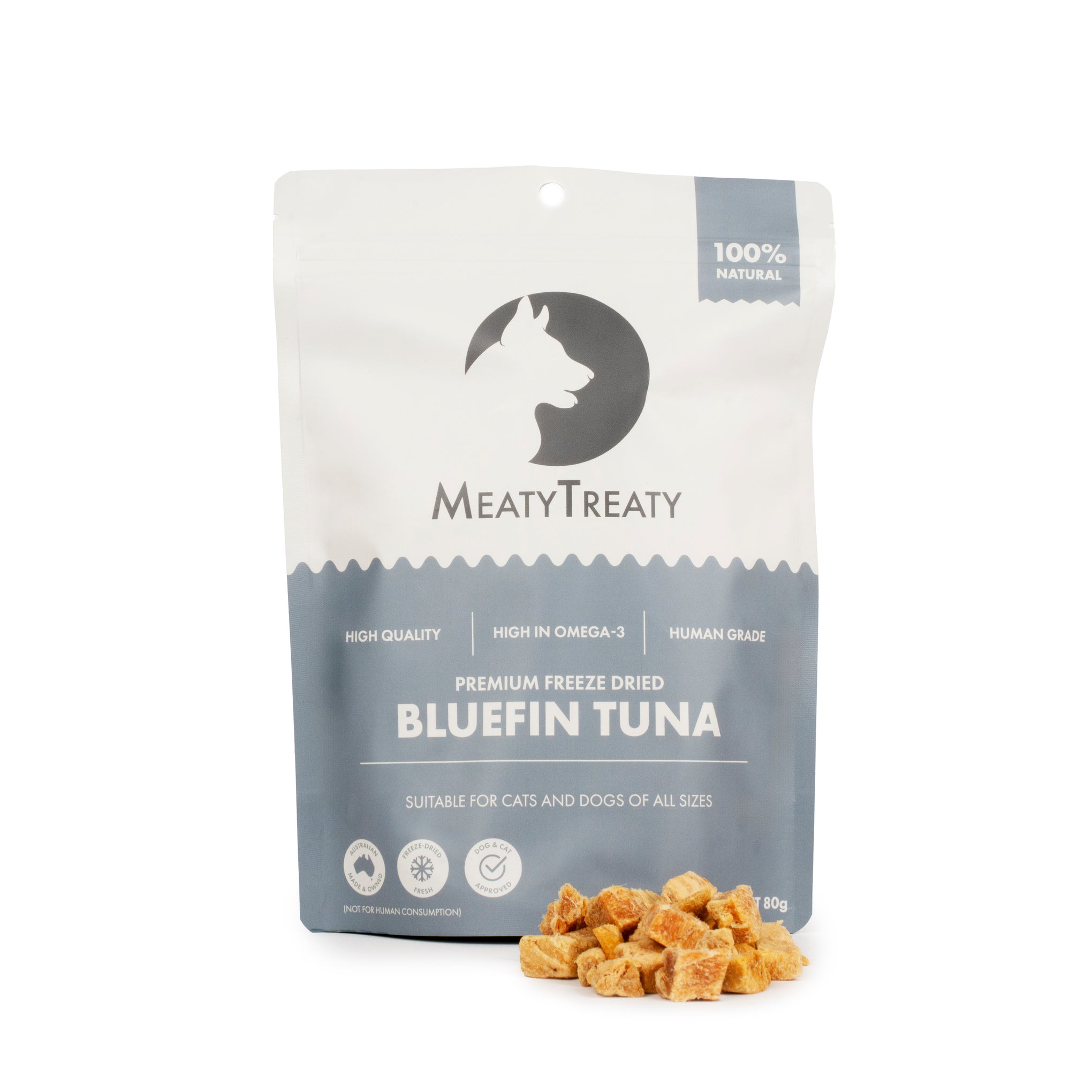 Meaty Treaty Freeze Dried Australian Bluefin Tuna Cat & Dog Treats 80g