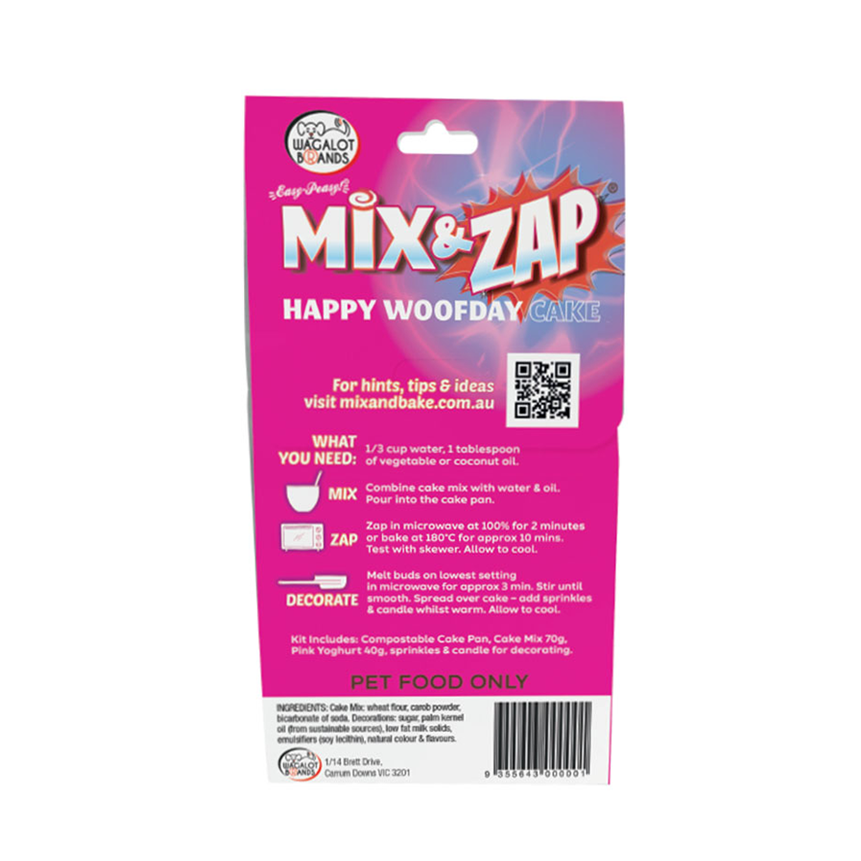 Mix and Zap Birthday Cake Kit Dog Treat Pink