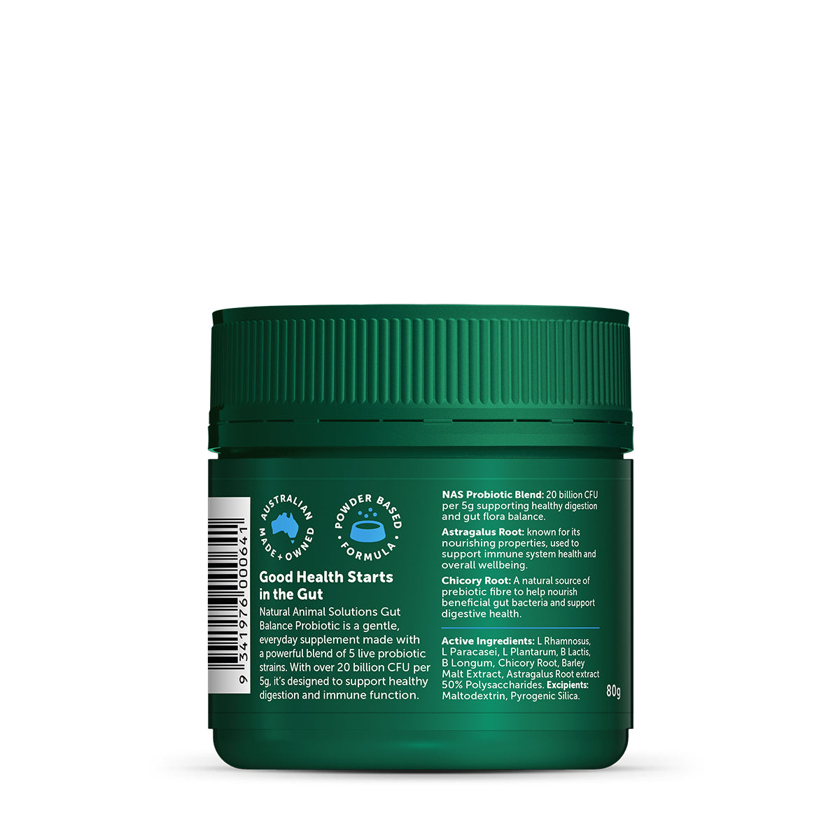 Natural Animal Solutions Gut Balance ProBiotic Natural Blend for Dogs and Cats