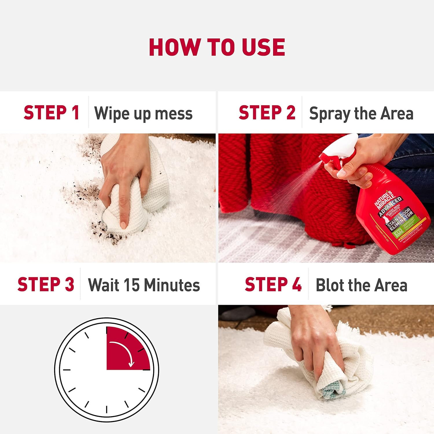 Nature's Miracle Advanced Cat Stain and Odour Eliminator Lemon 946ml