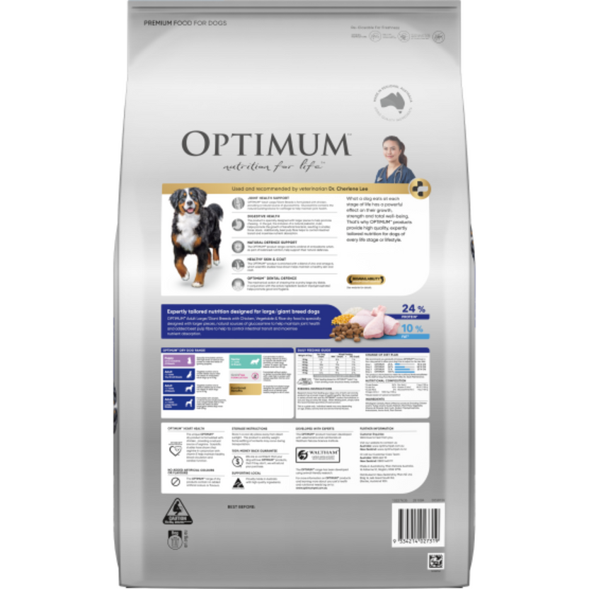 Optimum Chicken Large Breed Adult Dry Dog Food 15kg