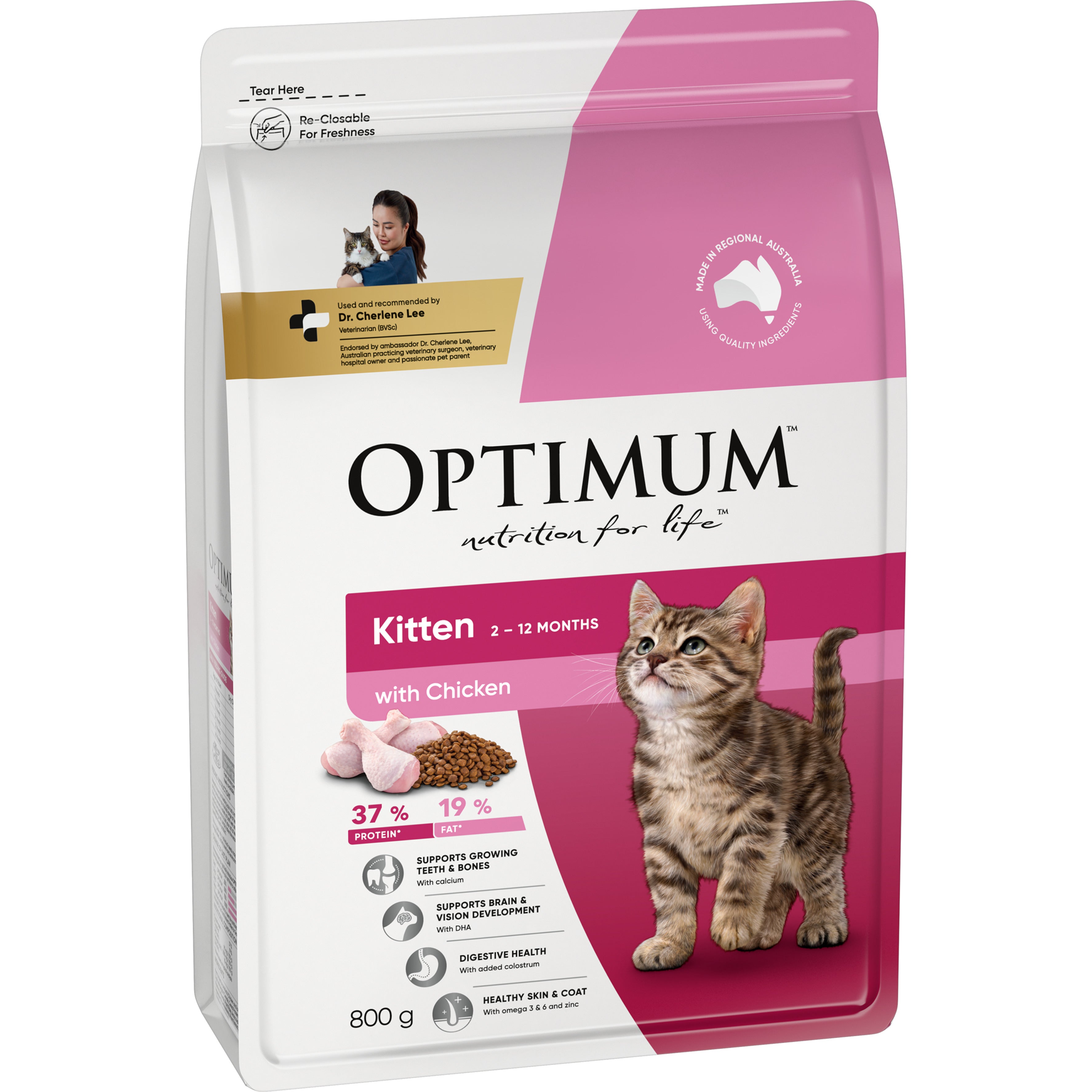 Optimum Kitten Dry Food Chicken 800g