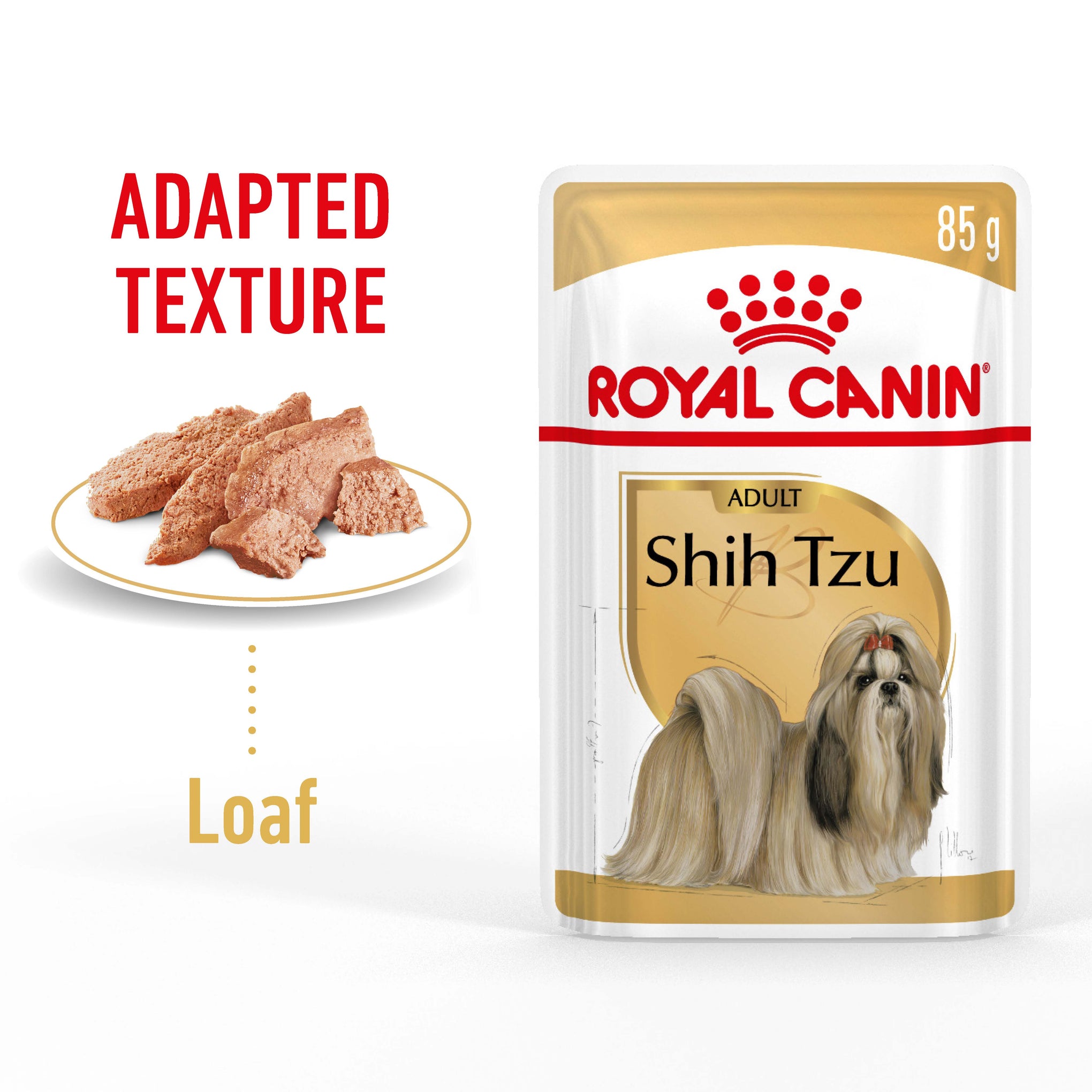 Royal Canin Dog Shih Tzu Adult Wet Loaf Dog Food Pouches 85g x 12