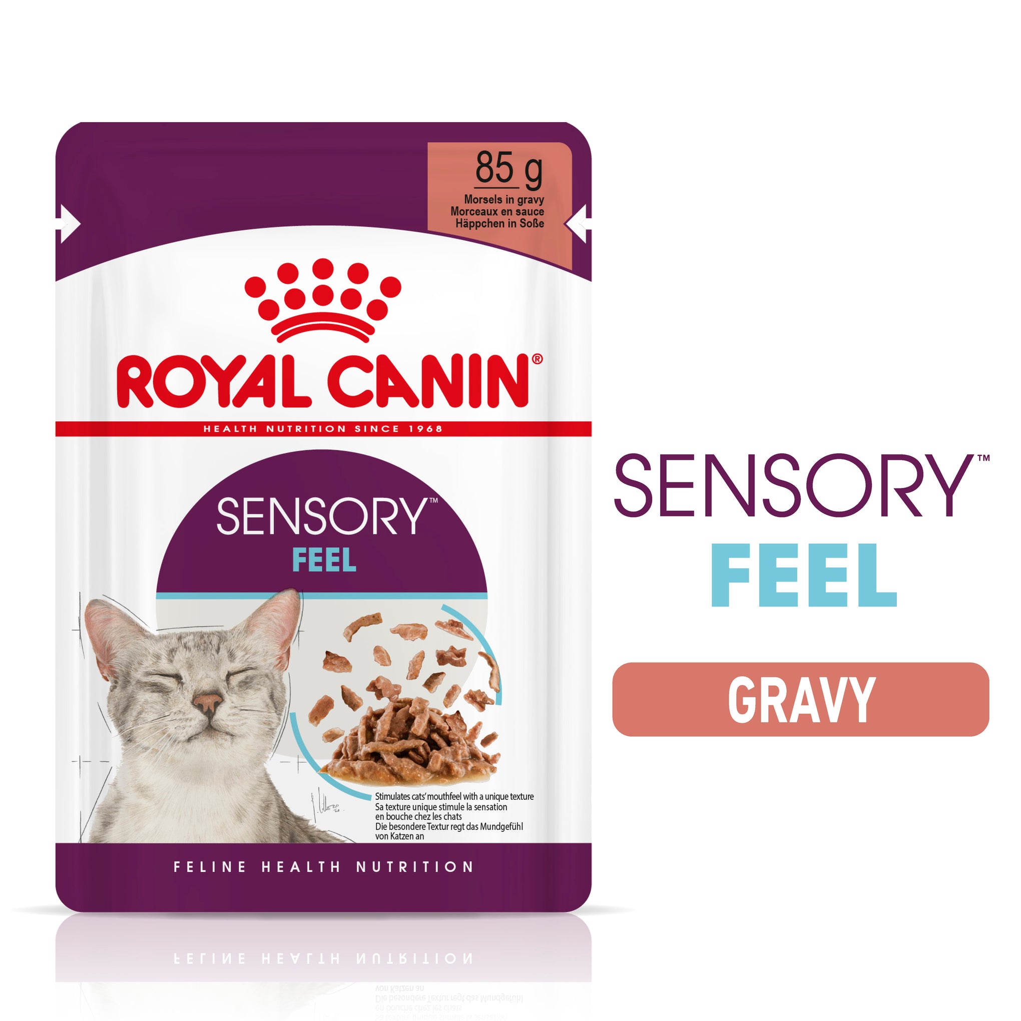 Royal Canin Sensory Feel Gravy Adult Wet Cat Food Pouches 85g x 12