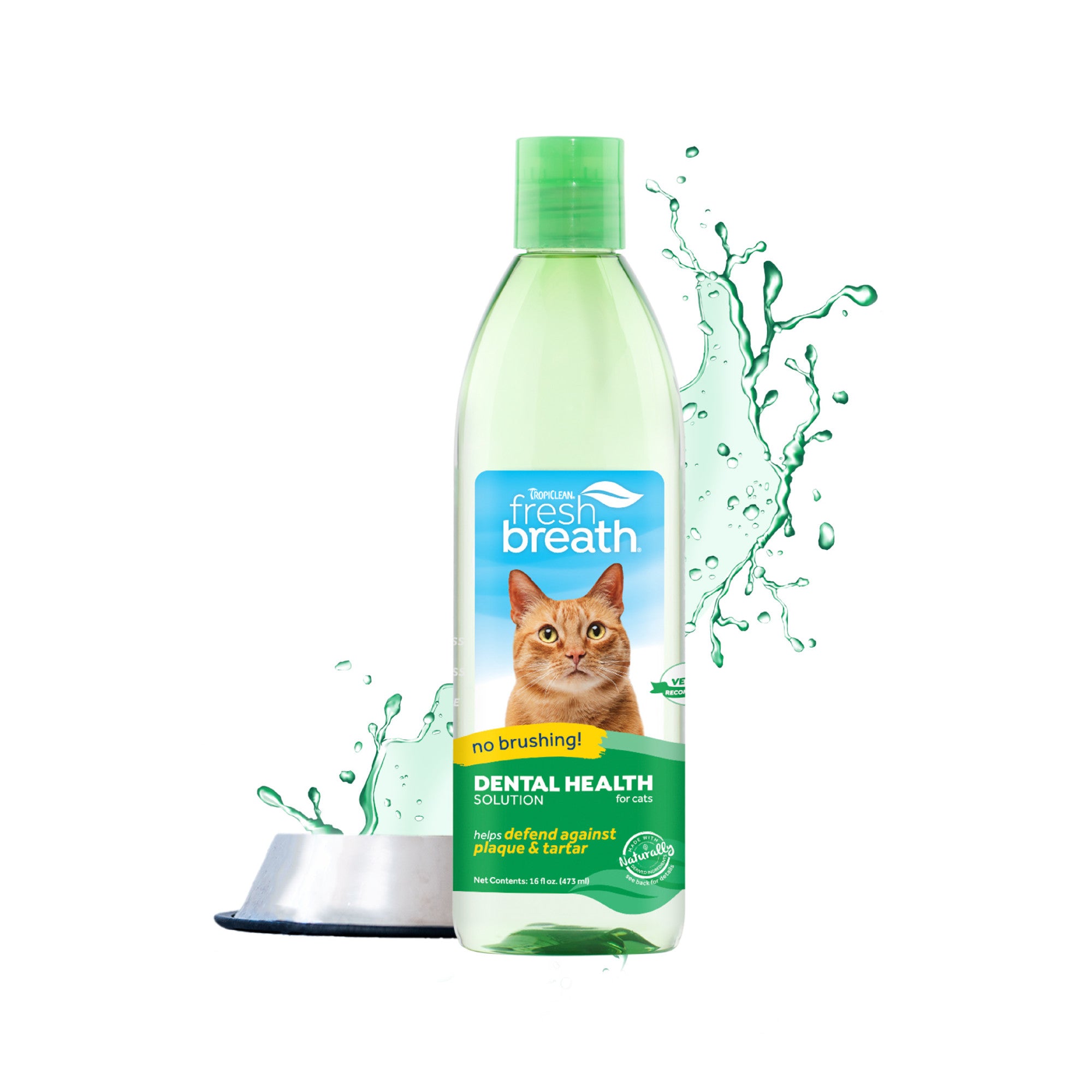 TropiClean Fresh Breath Dental Health Solution for Cats 473ml