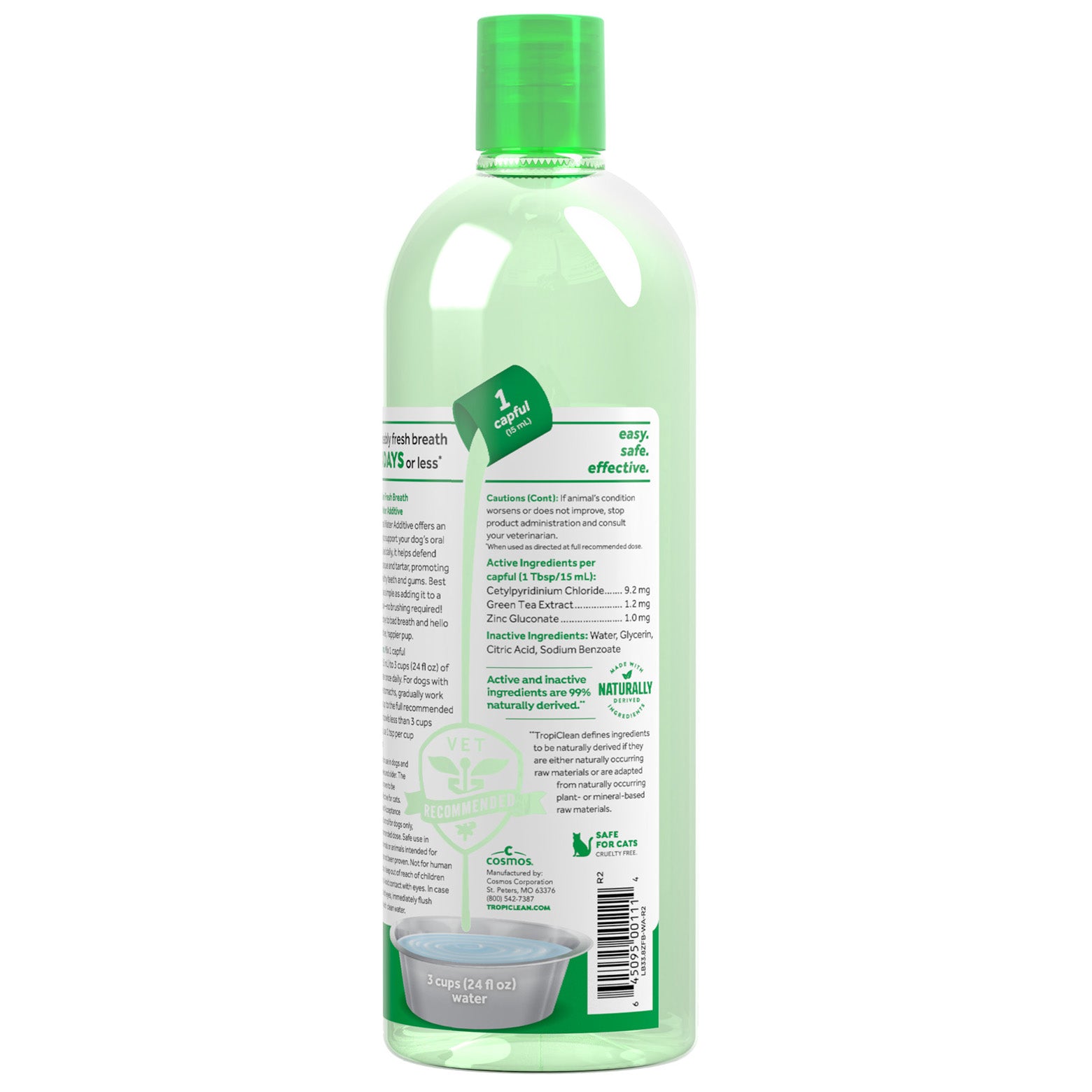 TropiClean Fresh Breath Dental Water Additive Original 1Ltr