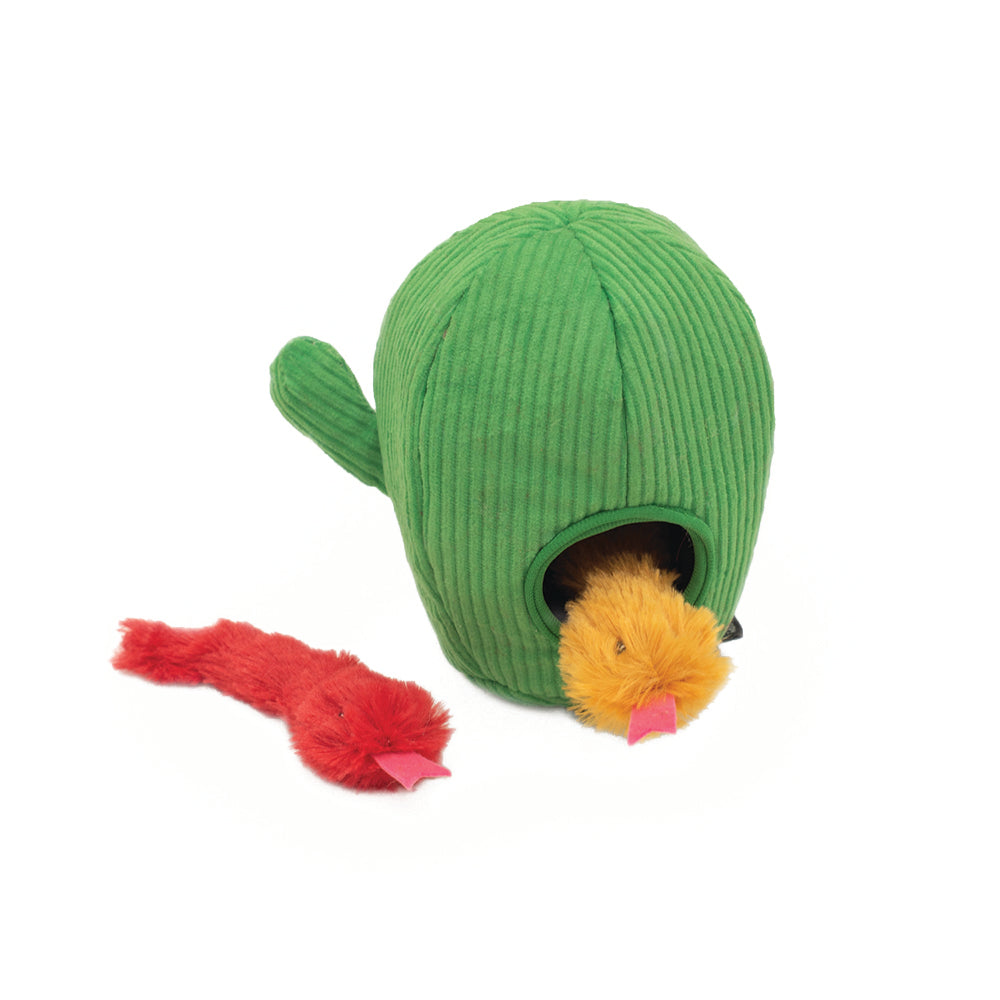 Zippyclaws Burrow Snakes In Cactus Cat Toy