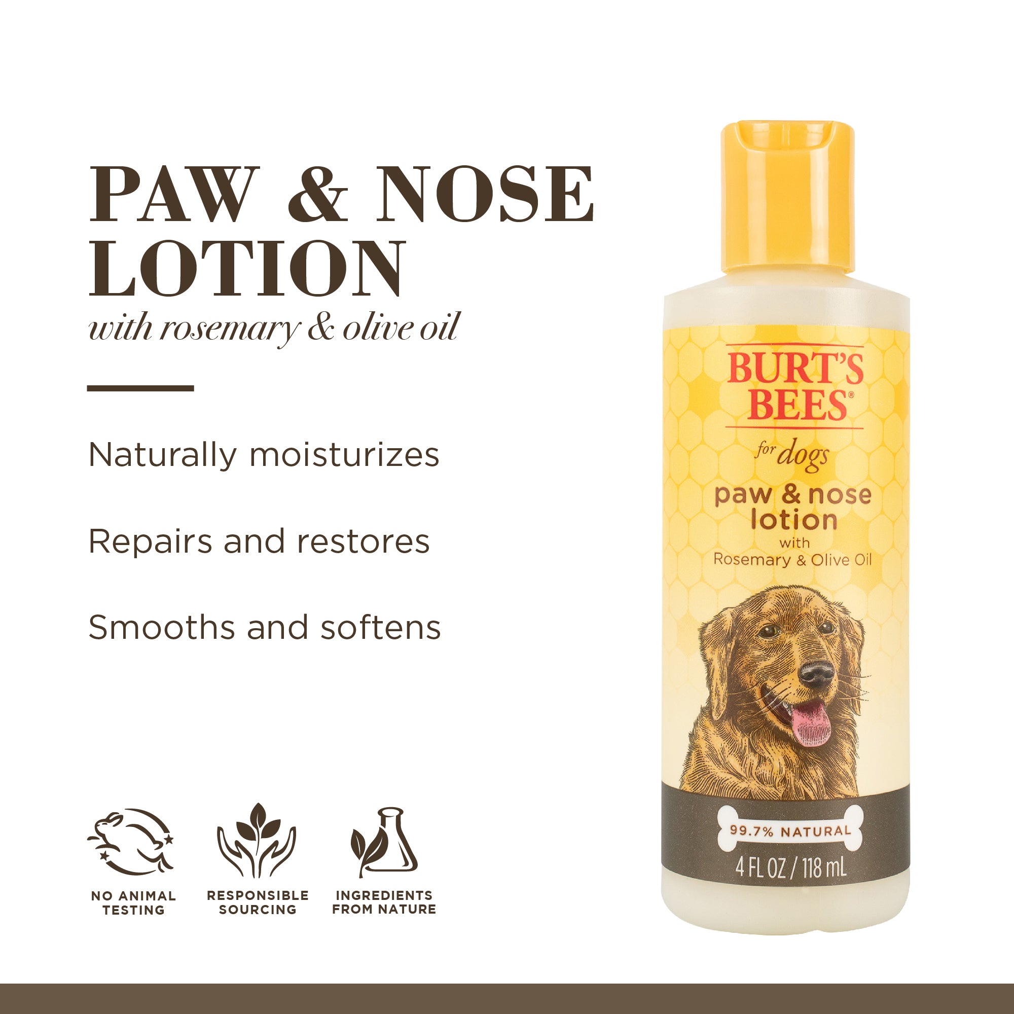 Burt's Bees Paw and Nose Dog Lotion 118ml