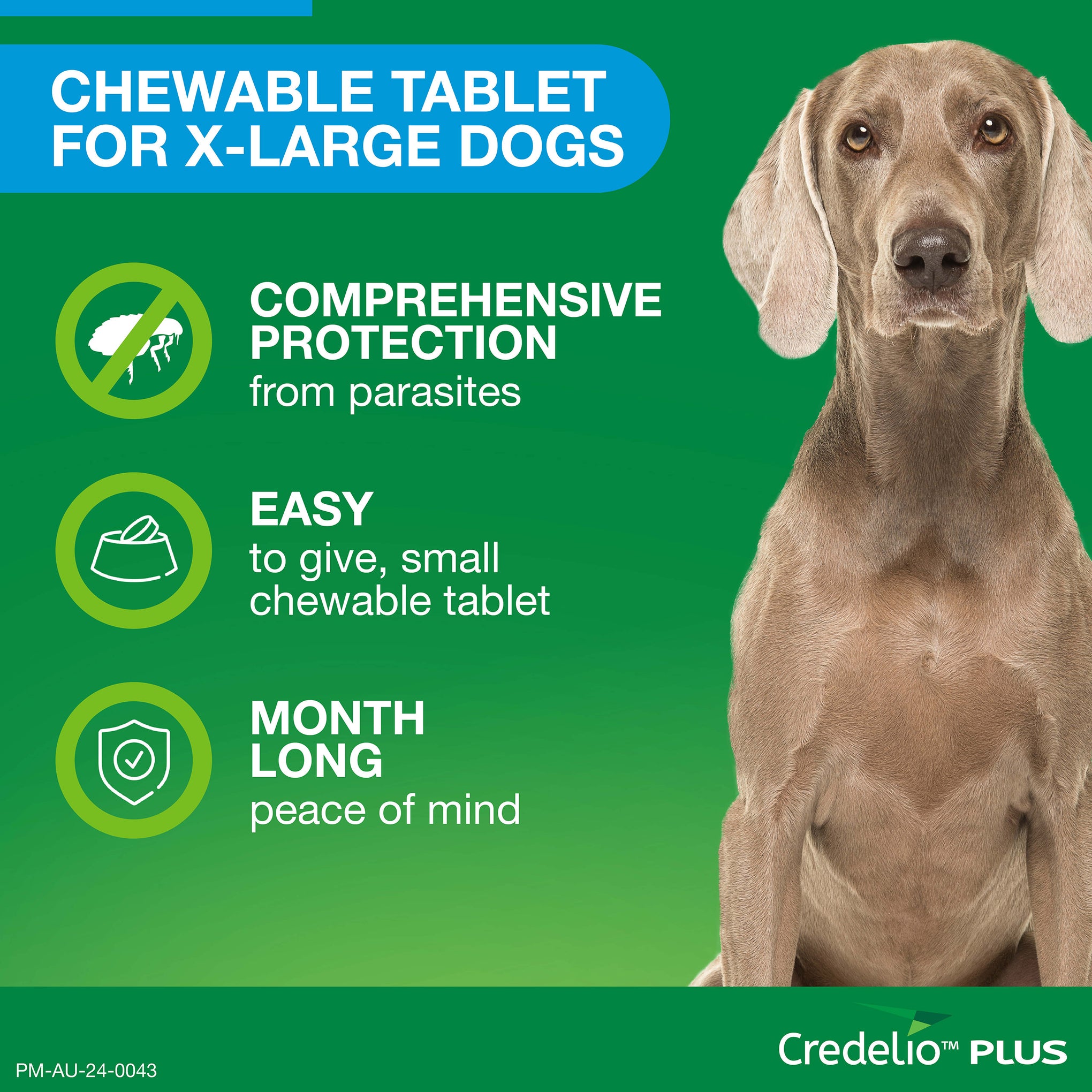 Credelio Plus Extra Large Dog Chews 22-45kg (Blue)