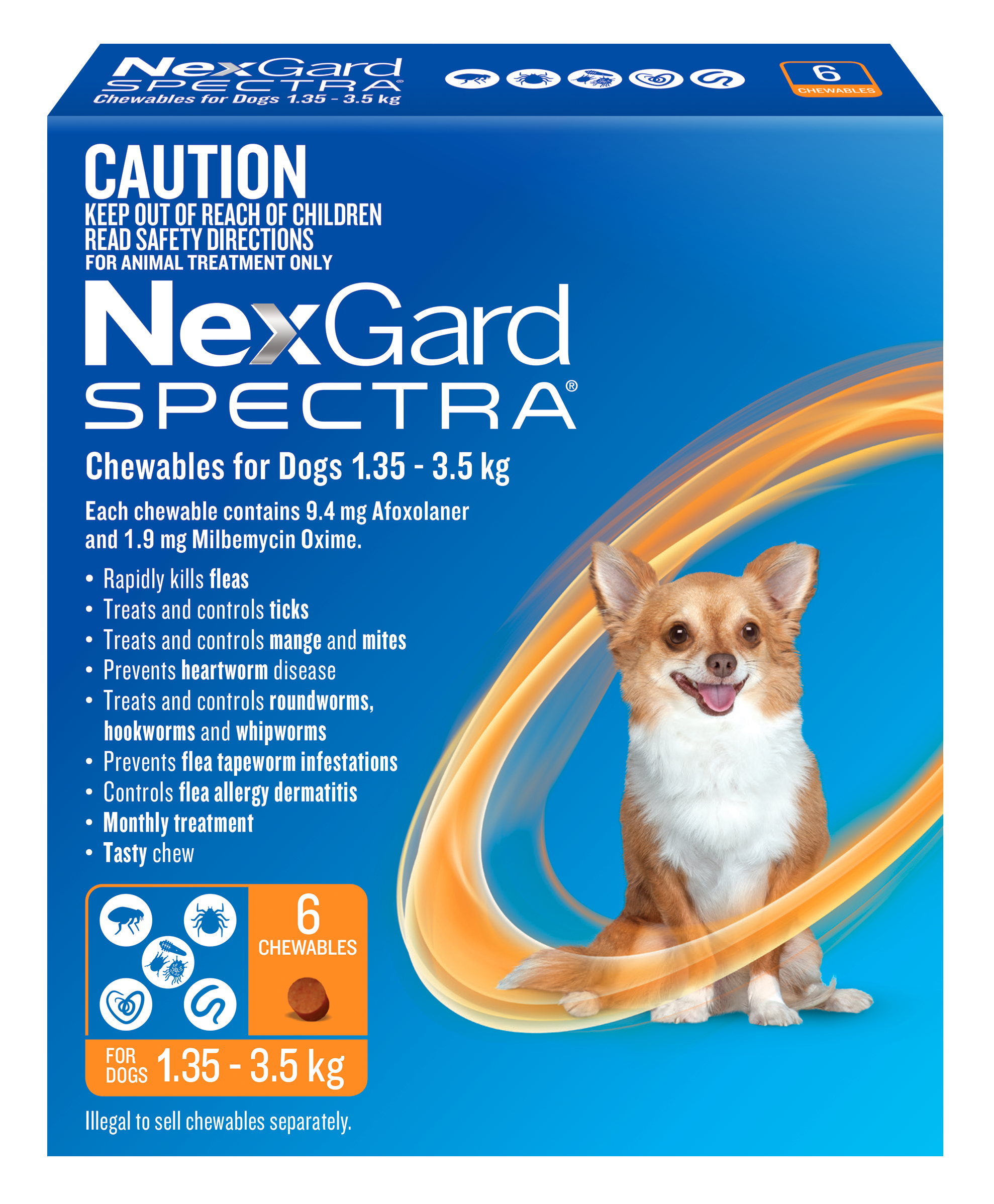 Nexgard Spectra Very Small Dog Chews 1.35-3.5kg