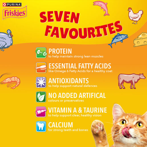 Friskies 7 Flavours Adult Dry Cat Food 6kg