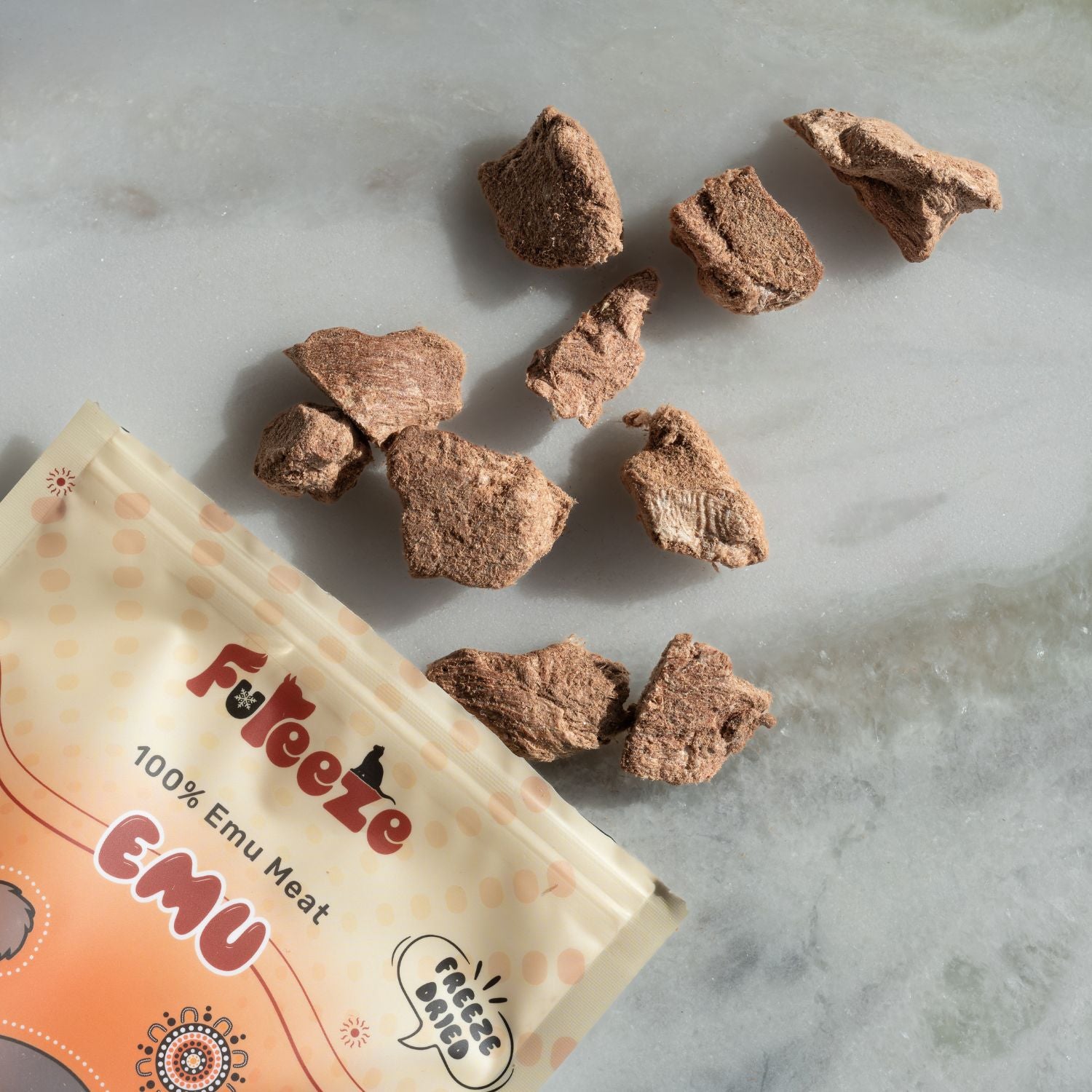 Fureeze Freeze Dried Emu Australian Made Treats For Cats & Dogs 50g