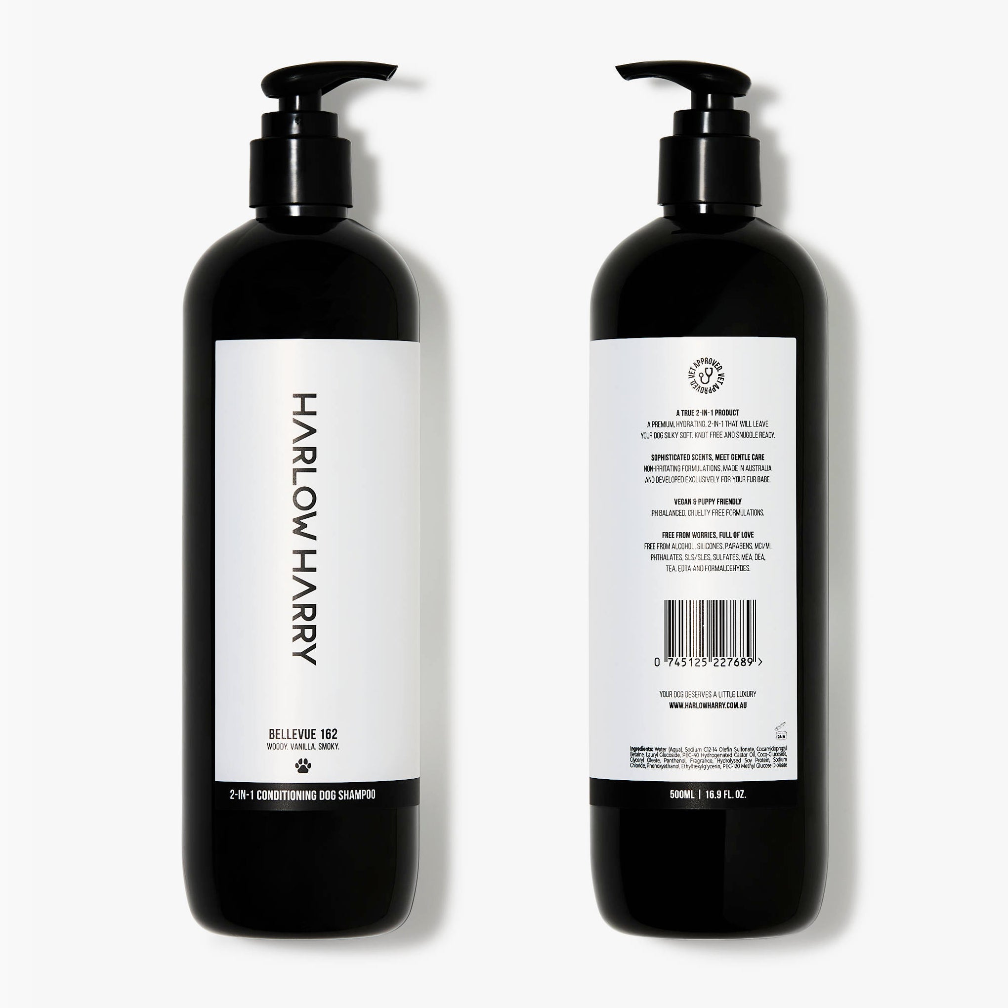 HARLOW HARRY 2-in-1 Dog Shampoo and Conditioner Bellevue 162 500ml