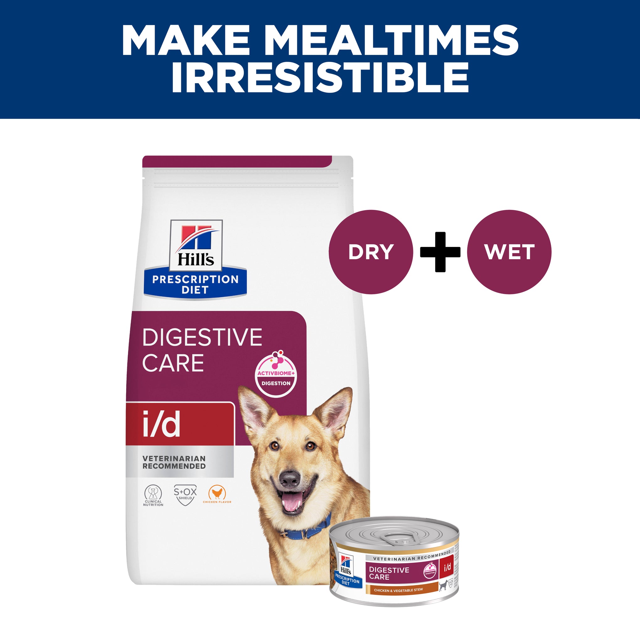 Hill's Prescription Diet i/d Digestive Care Chicken & Vegetable Stew Canned Dog Food 156g x 24
