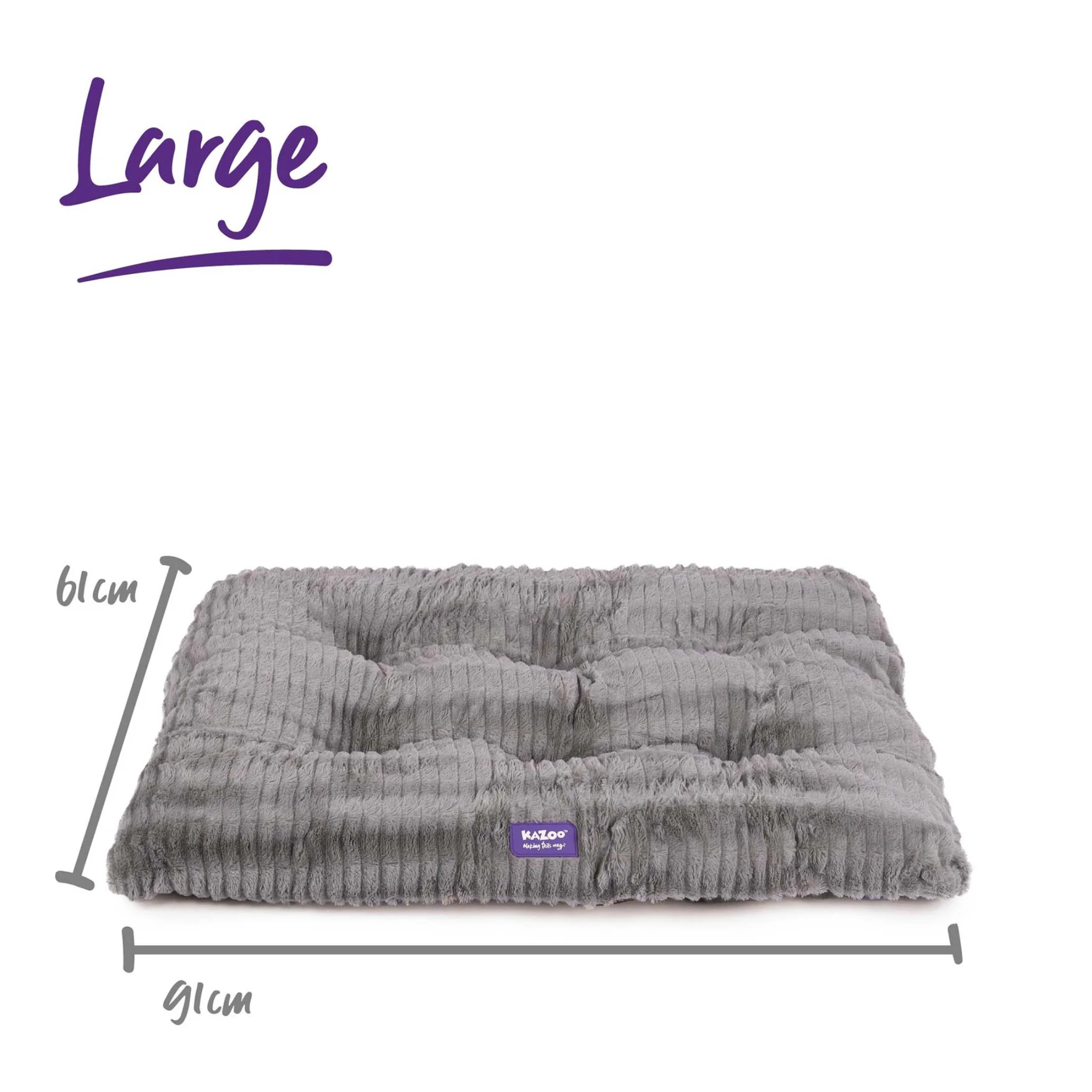 Kazoo Soft Dog Crate Cushion Storm Grey