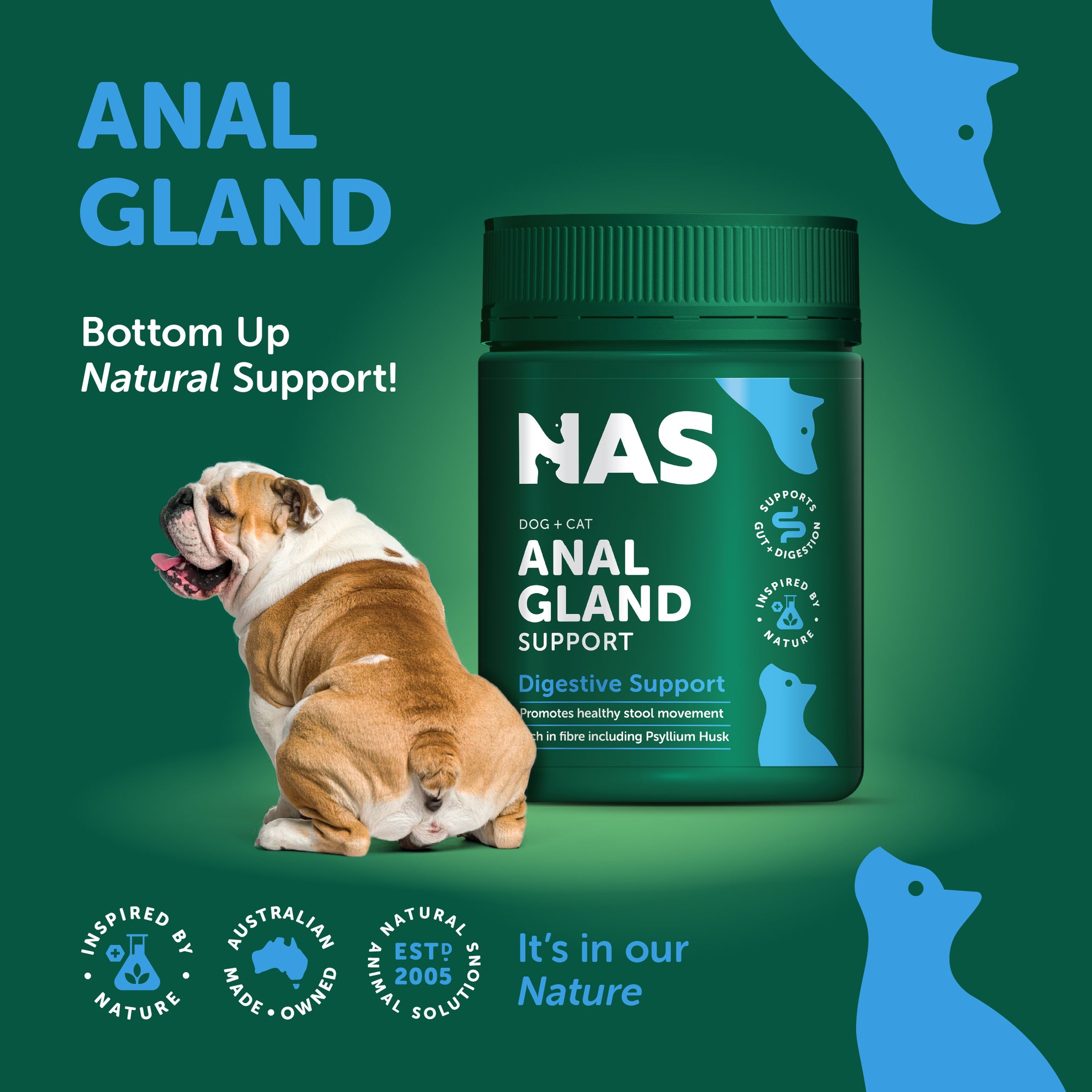 NAS Anal Gland Support for Dogs 120g