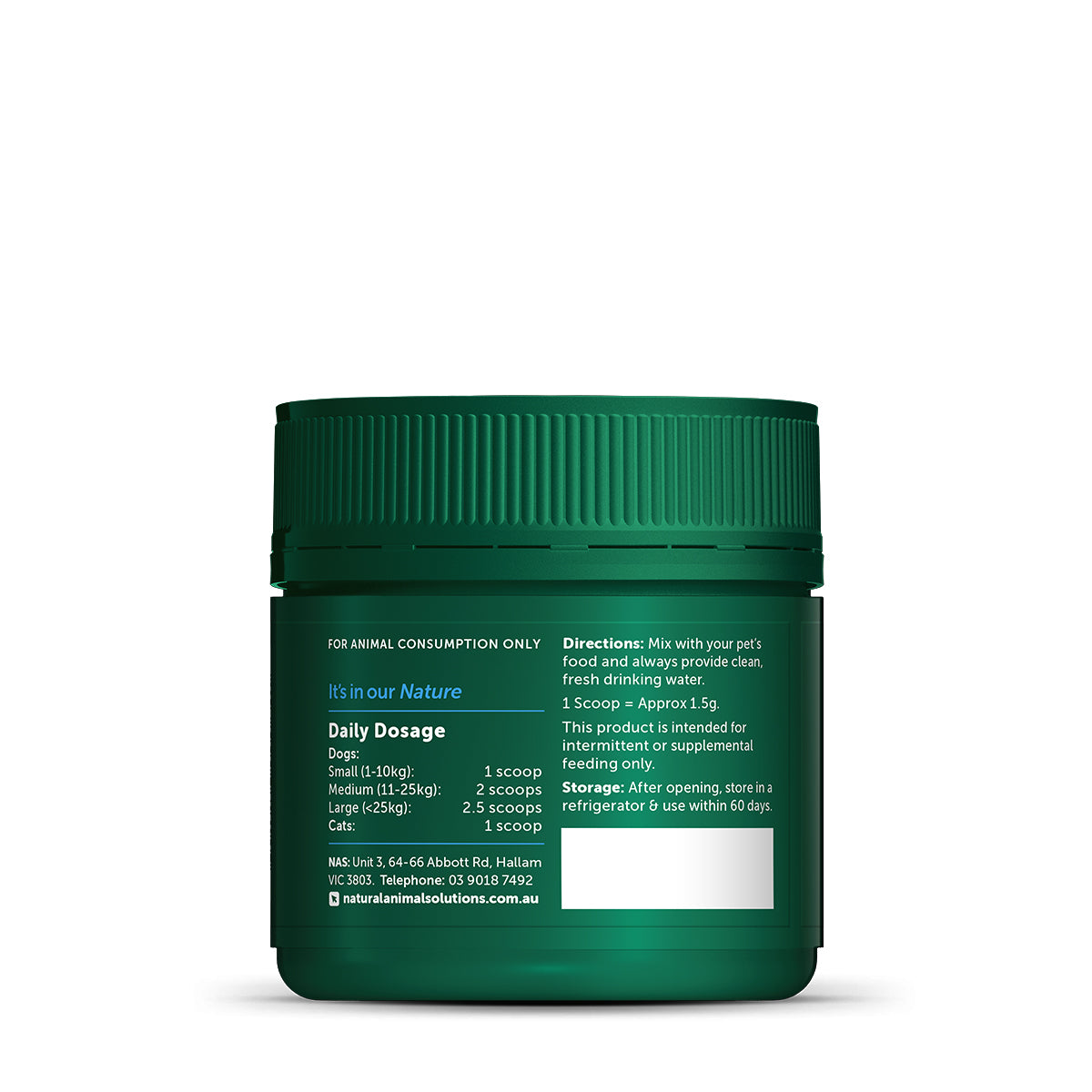 Natural Animal Solutions Gut Balance ProBiotic Natural Blend for Dogs and Cats