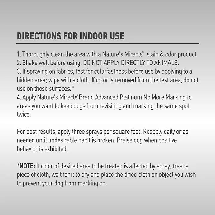 Nature's Miracle Advanced Platinum Dog No More Mark 709ml