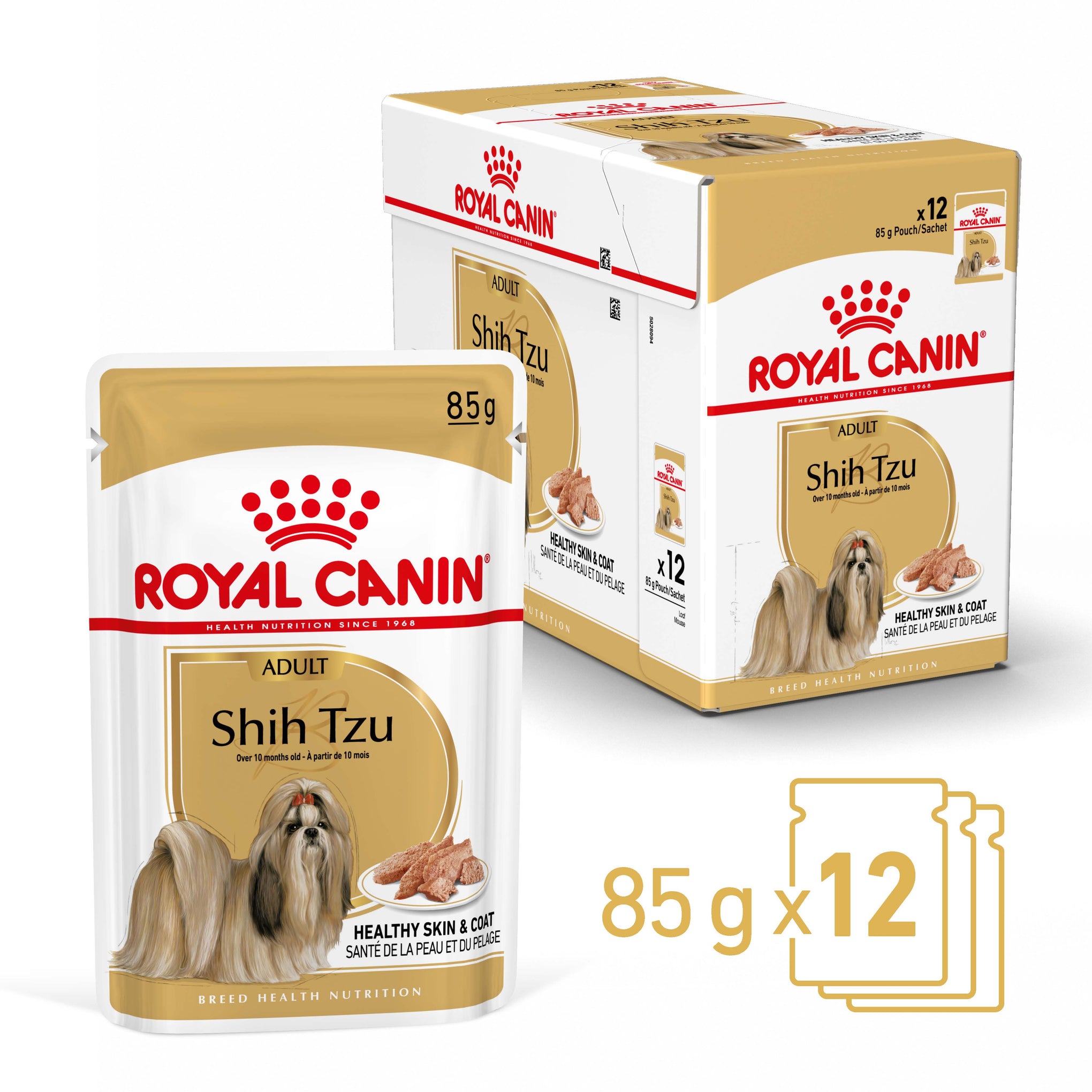 Royal Canin Dog Shih Tzu Adult Wet Loaf Dog Food Pouches 85g x 12