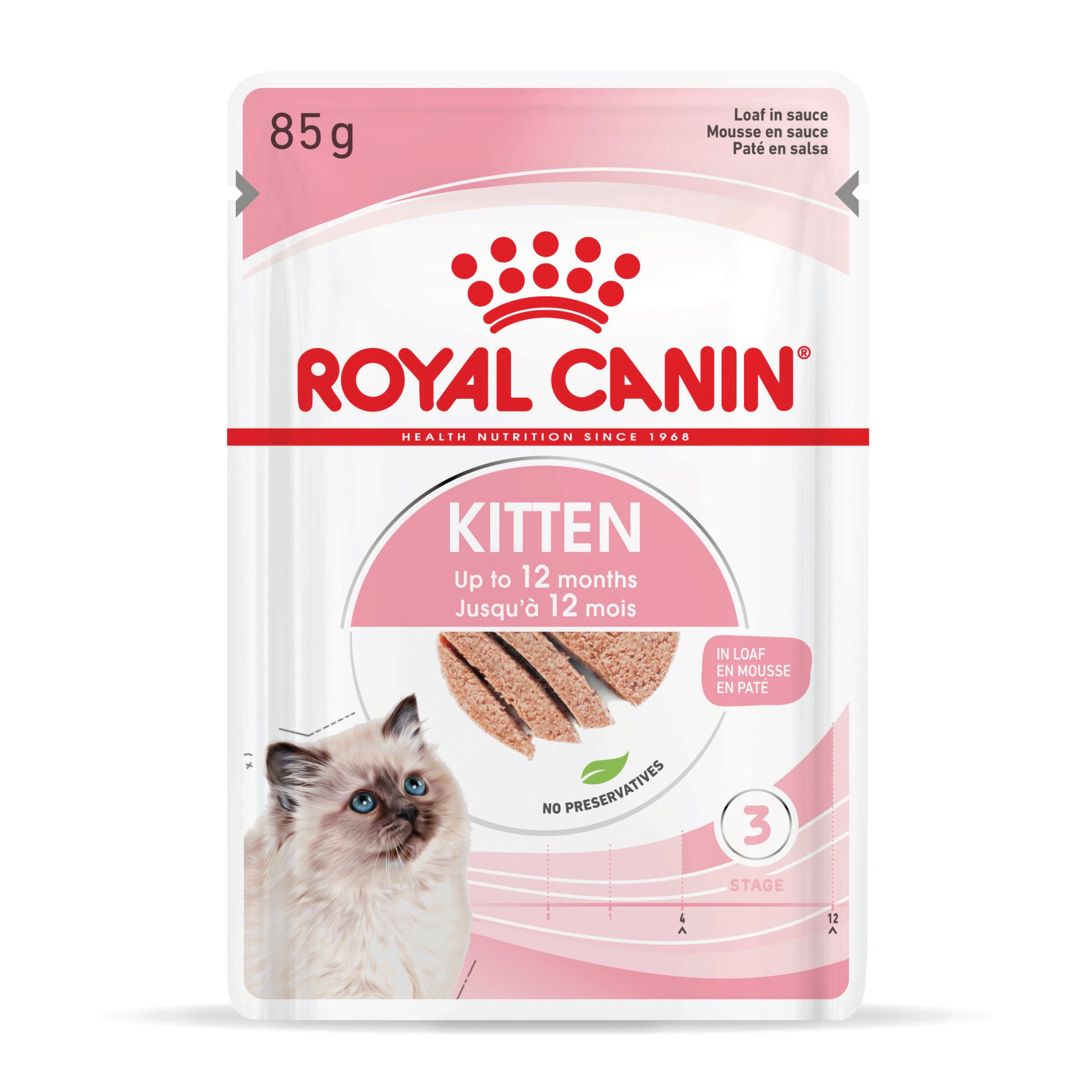 Royal Canin Kitten Instinctive with Loaf Wet Cat Food Pouches 85g x 12