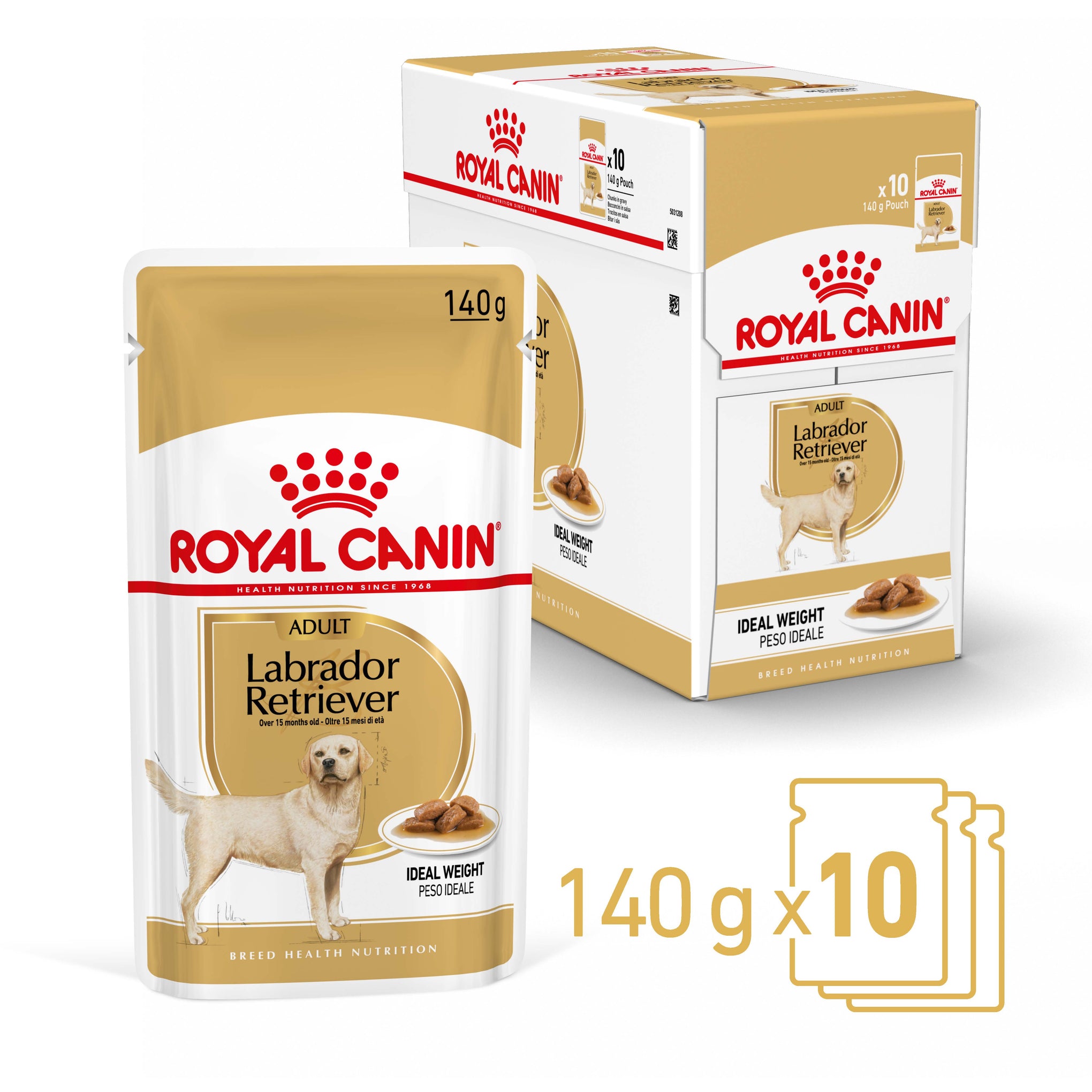 Royal Canin Labrador Retriever Wet Dog Food Pouches 140g x 10