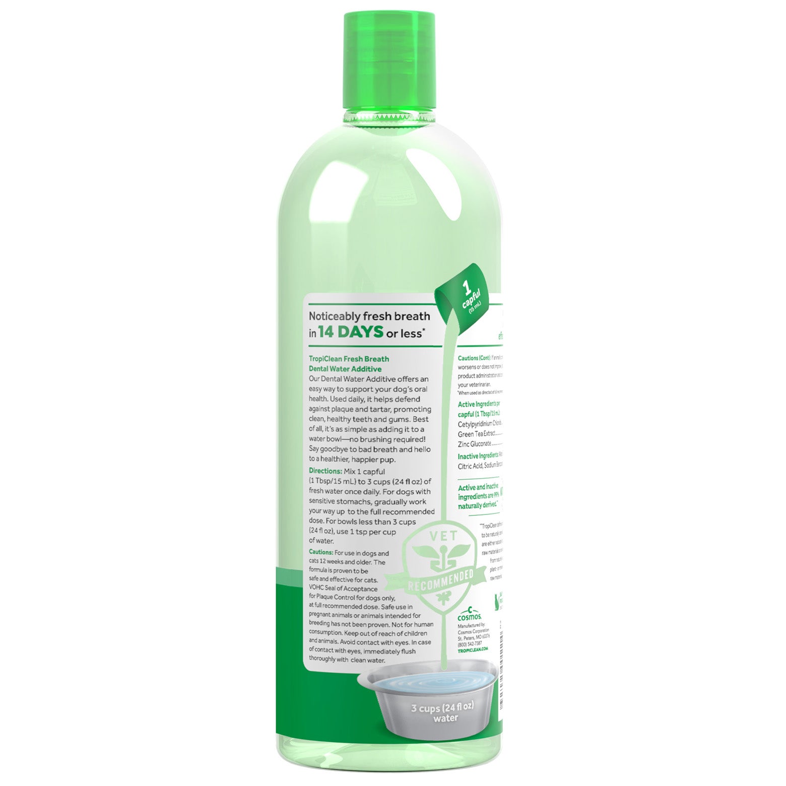 TropiClean Fresh Breath Dental Water Additive Original 1Ltr