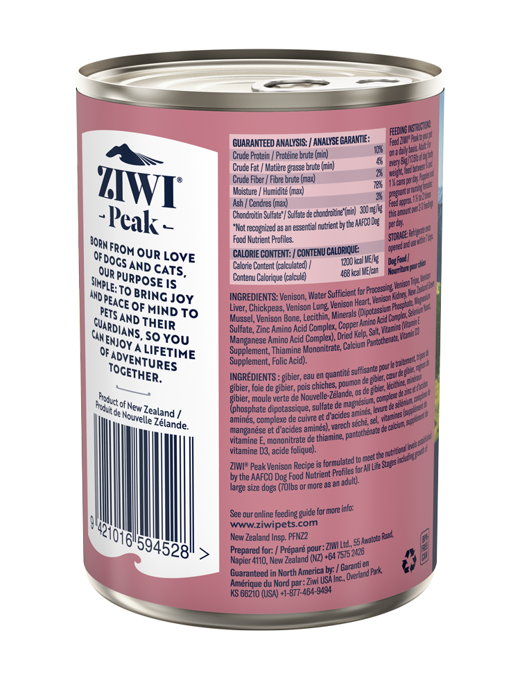 Ziwi Peak Dog Can Food Venison