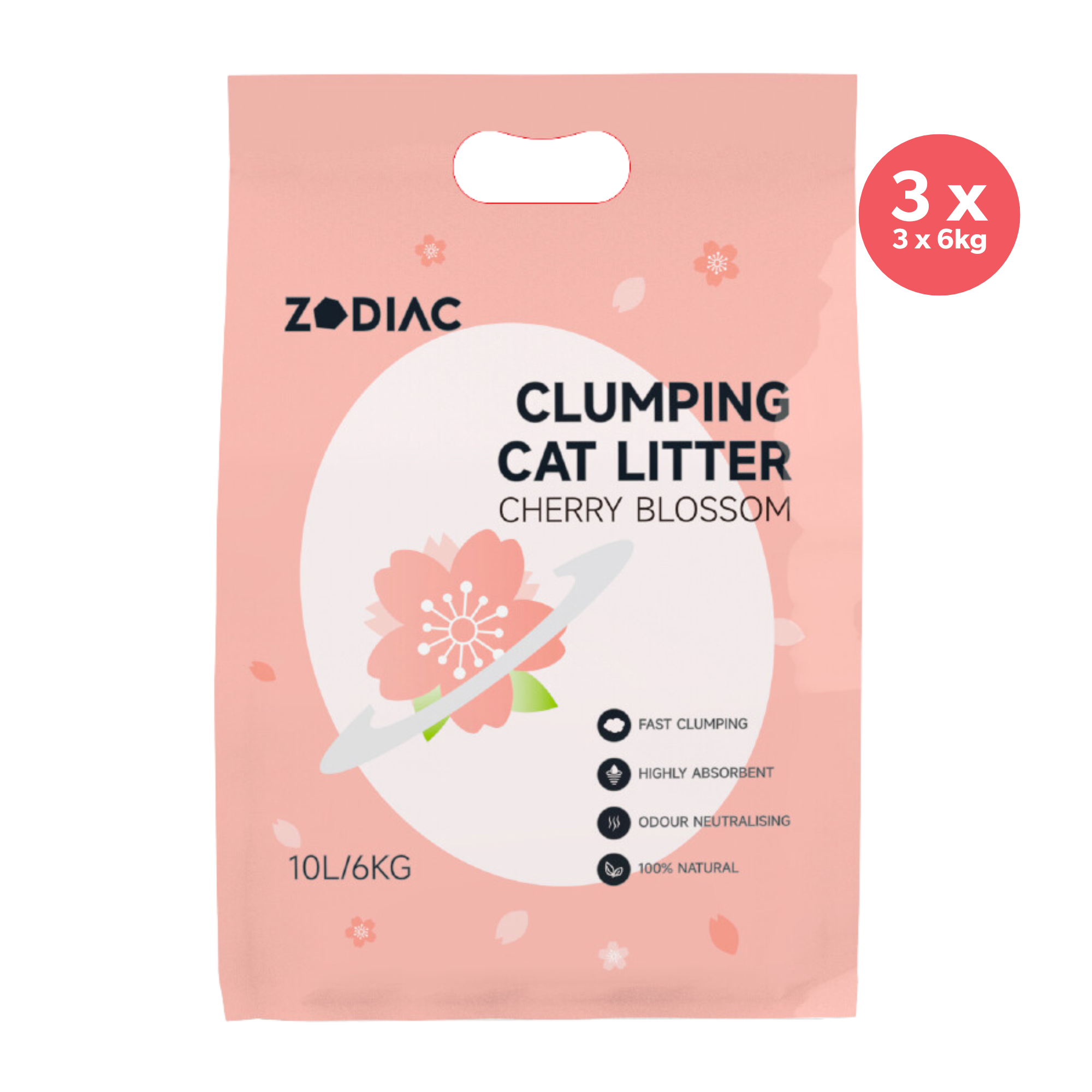 ZODIAC Clumping Cat Litter Cherry Blossom 6kg
