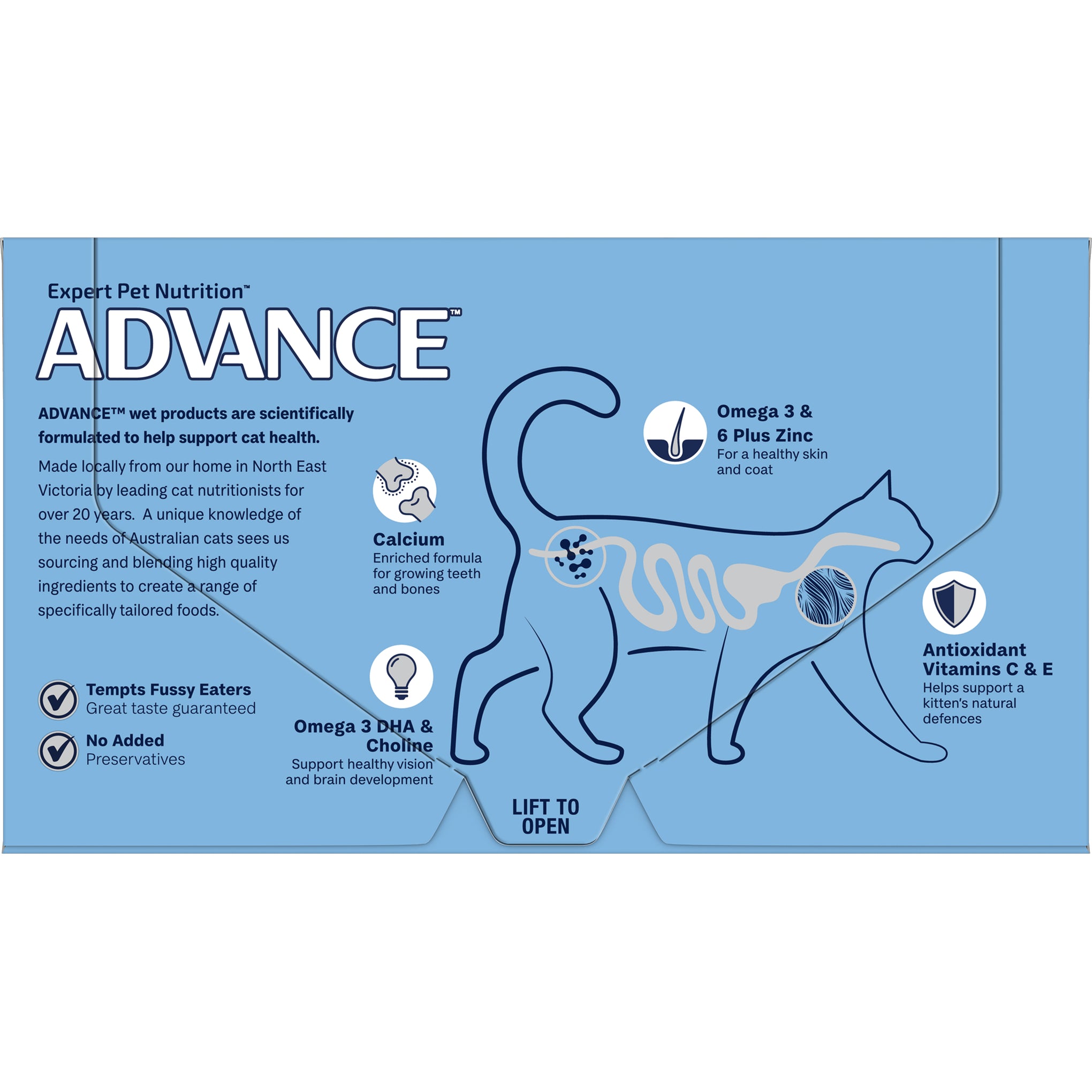 Advance Tender Chicken Delight Kitten Wet Cat Food Trays 85g x 7