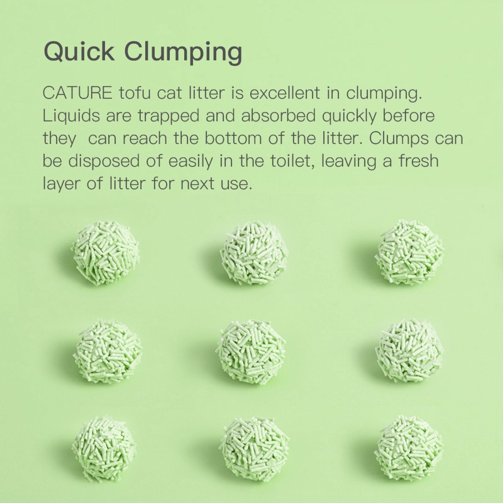 Cature Natural Tofu Clumping Green Tea Cat Litter 2.4kg x 6