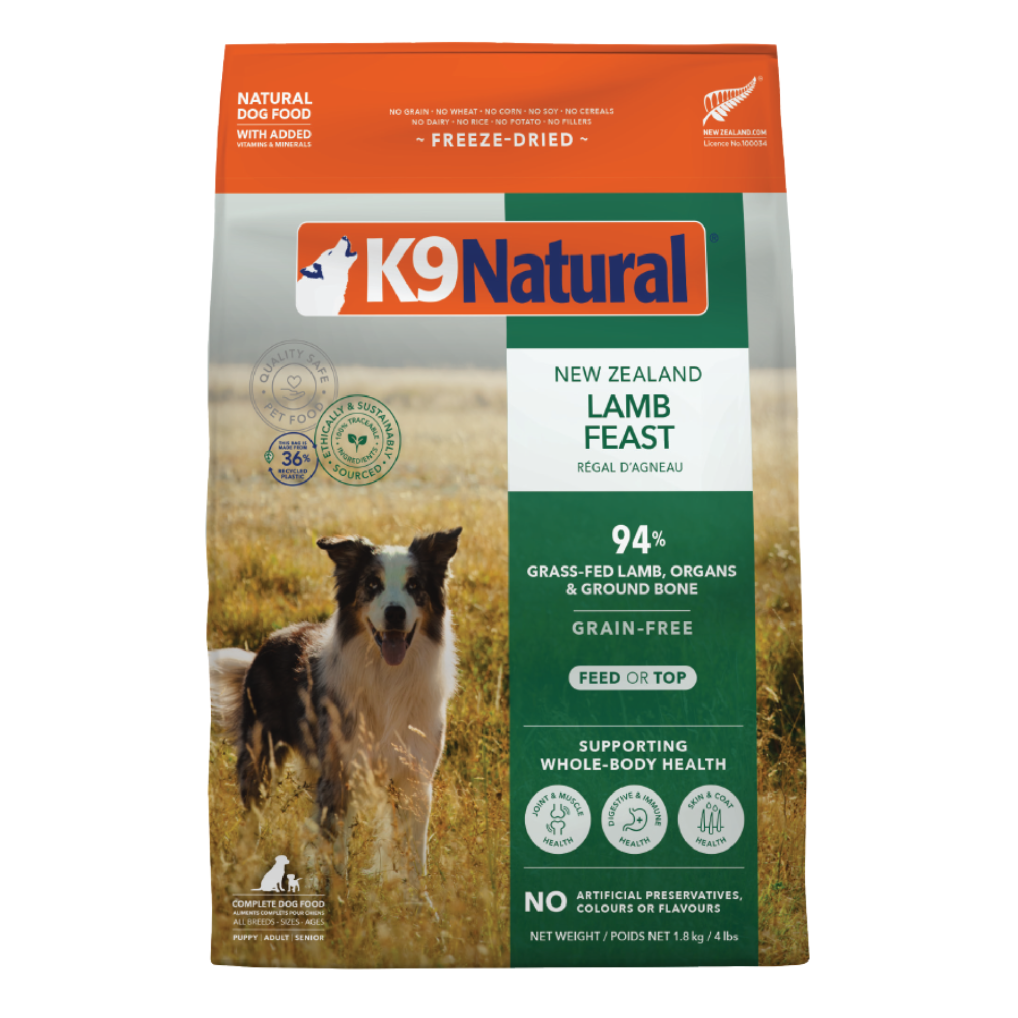 K9 Natural Grain Free Freeze Dried Dog Food Lamb