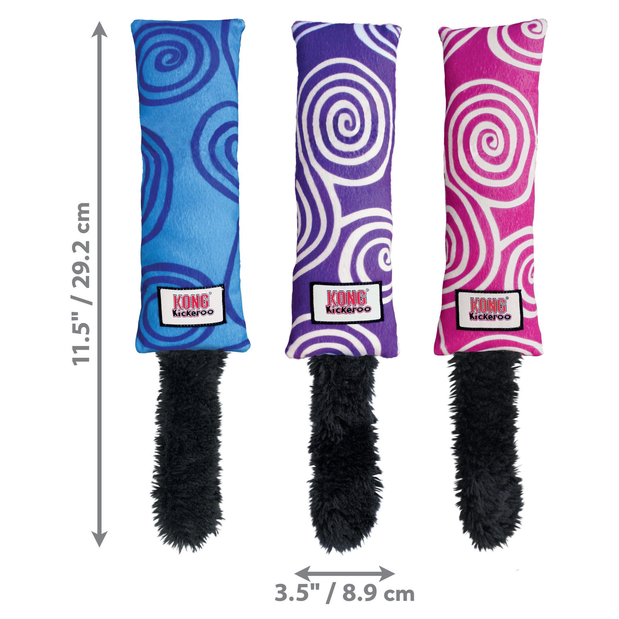 KONG Kickeroo Swirl Pattern Cat Toy