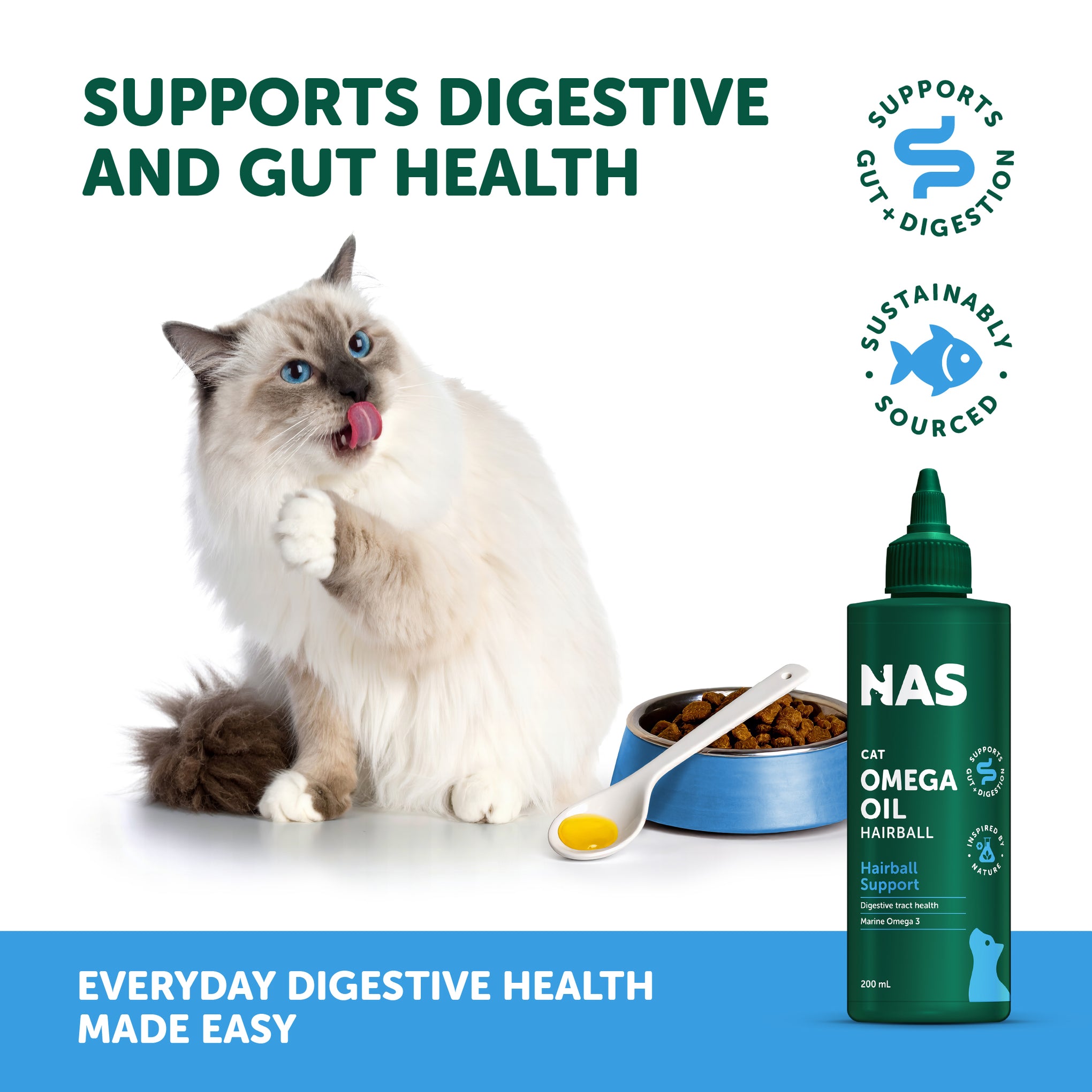 NAS Omega Oil Hairball Support for Cats 200ml