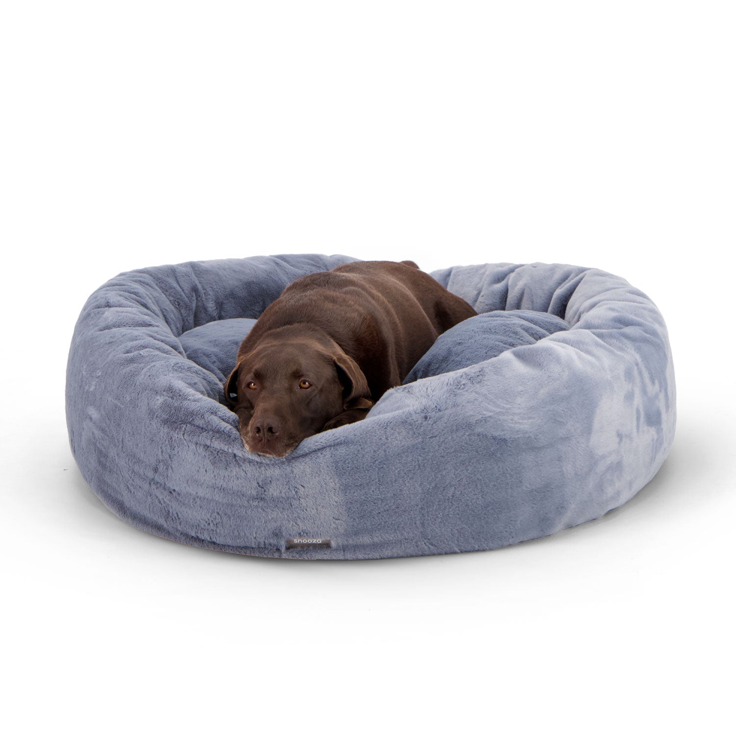 Snooza Luxe Fur Cuddler Dog Bed Smokey Blue