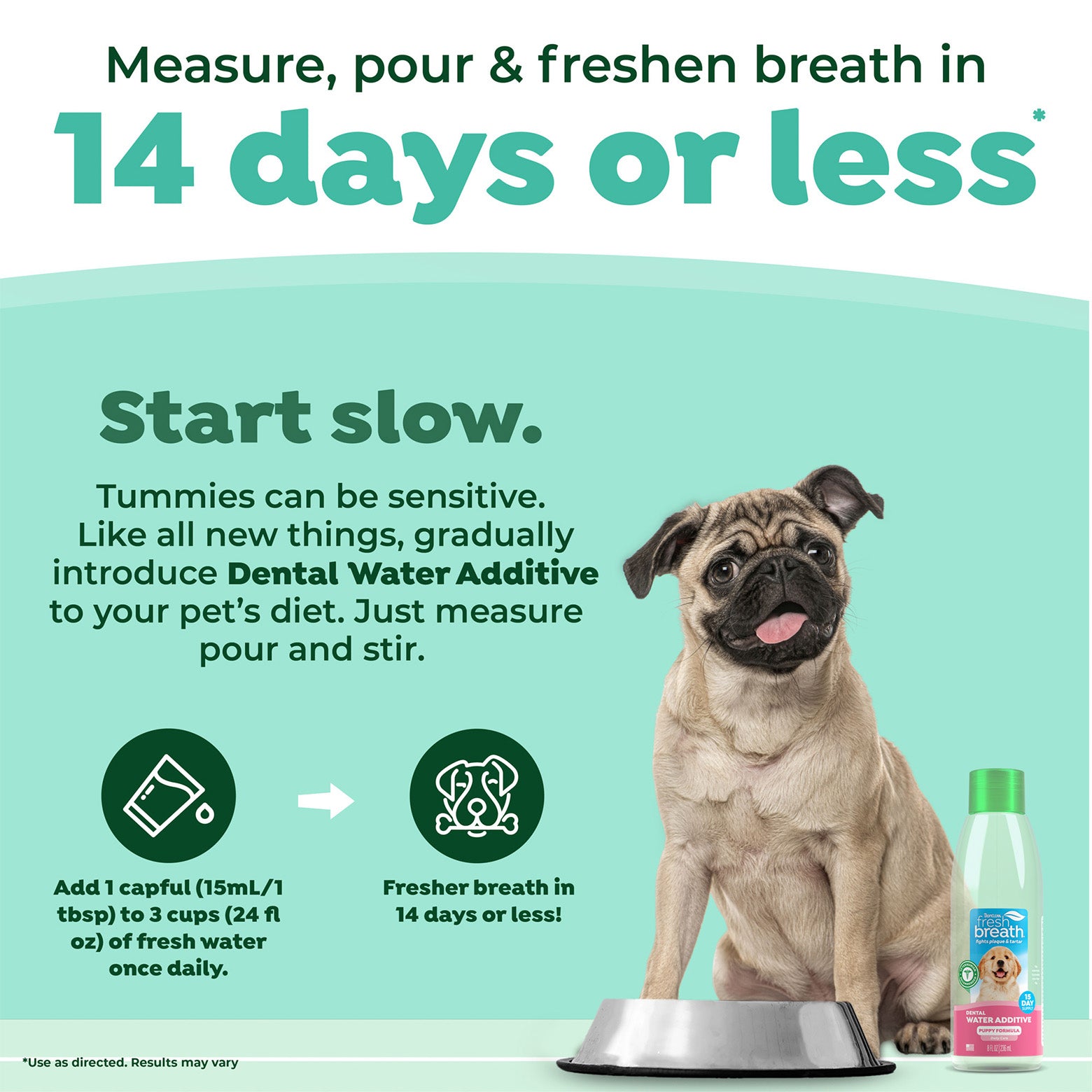 TropiClean Fresh Breath Dental Water Additive for Puppies 236ml
