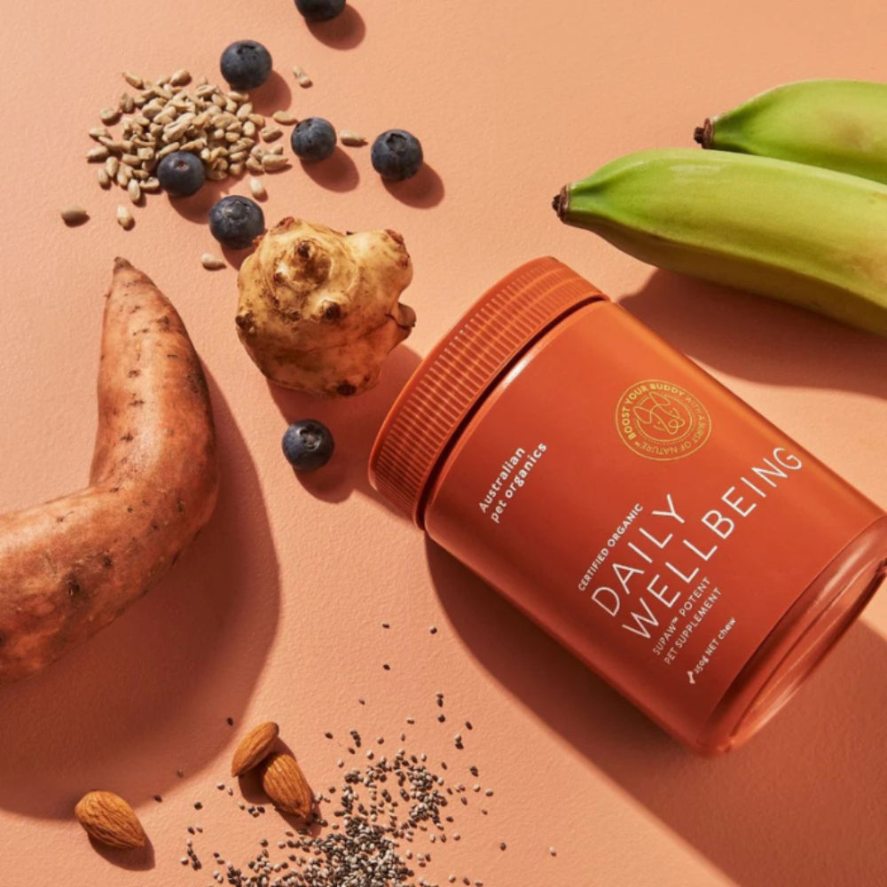 Australian Pet Organics Daily Wellbeing Vitamin Chew Dog Supplement 250g