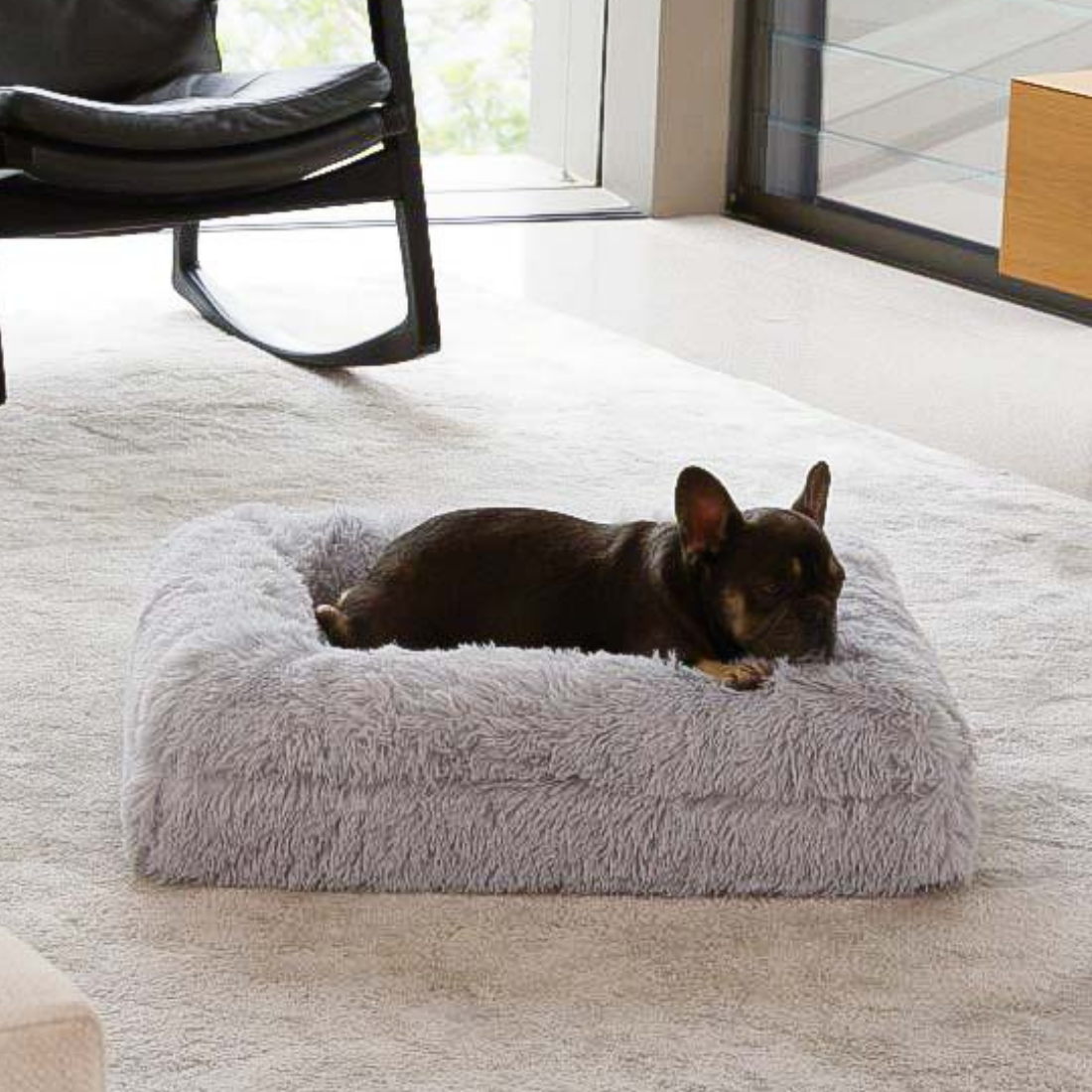 Dazy Dog Bed Cover Shag Grey